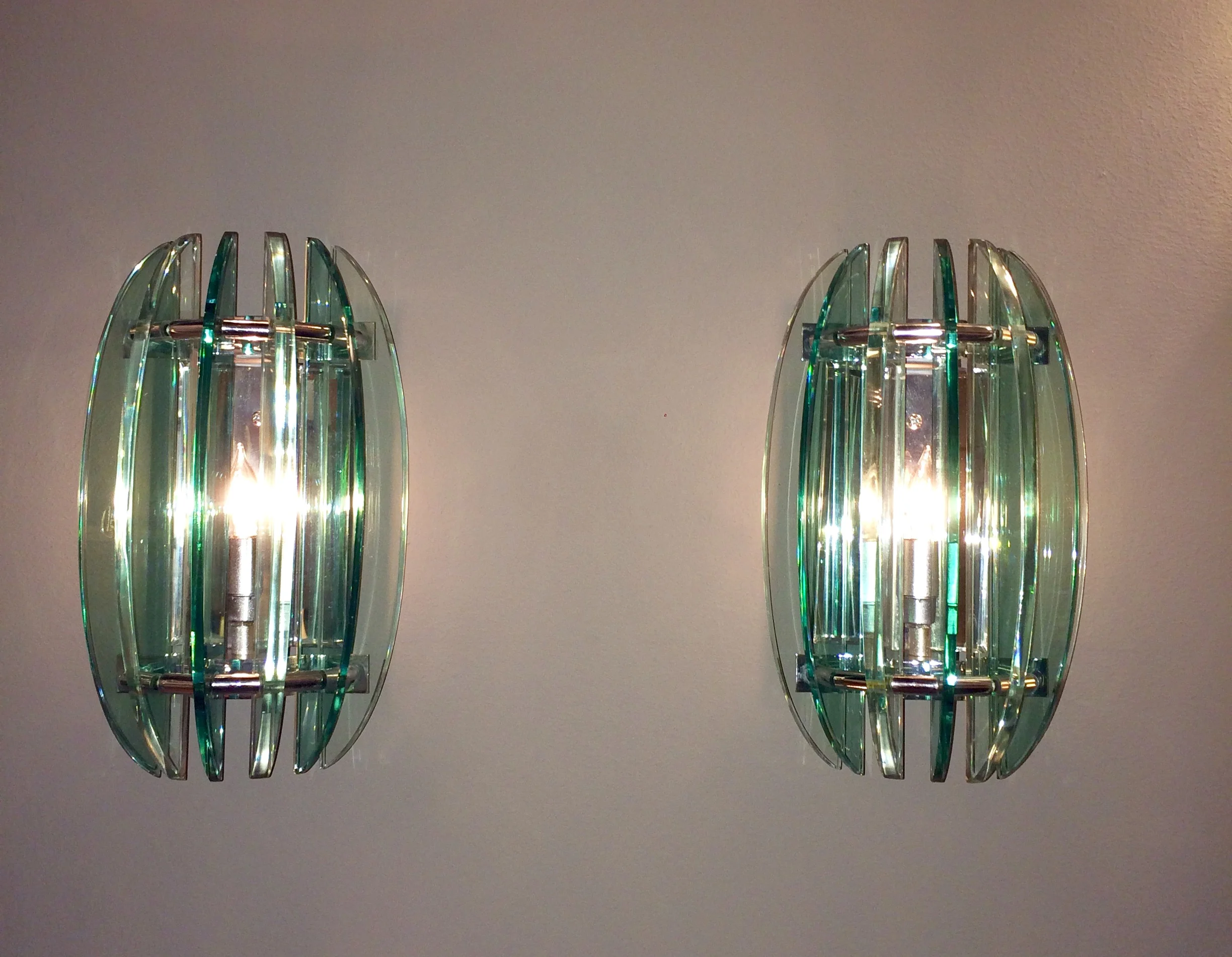 SOLD    Set of 4 Italian Veca Sconces
