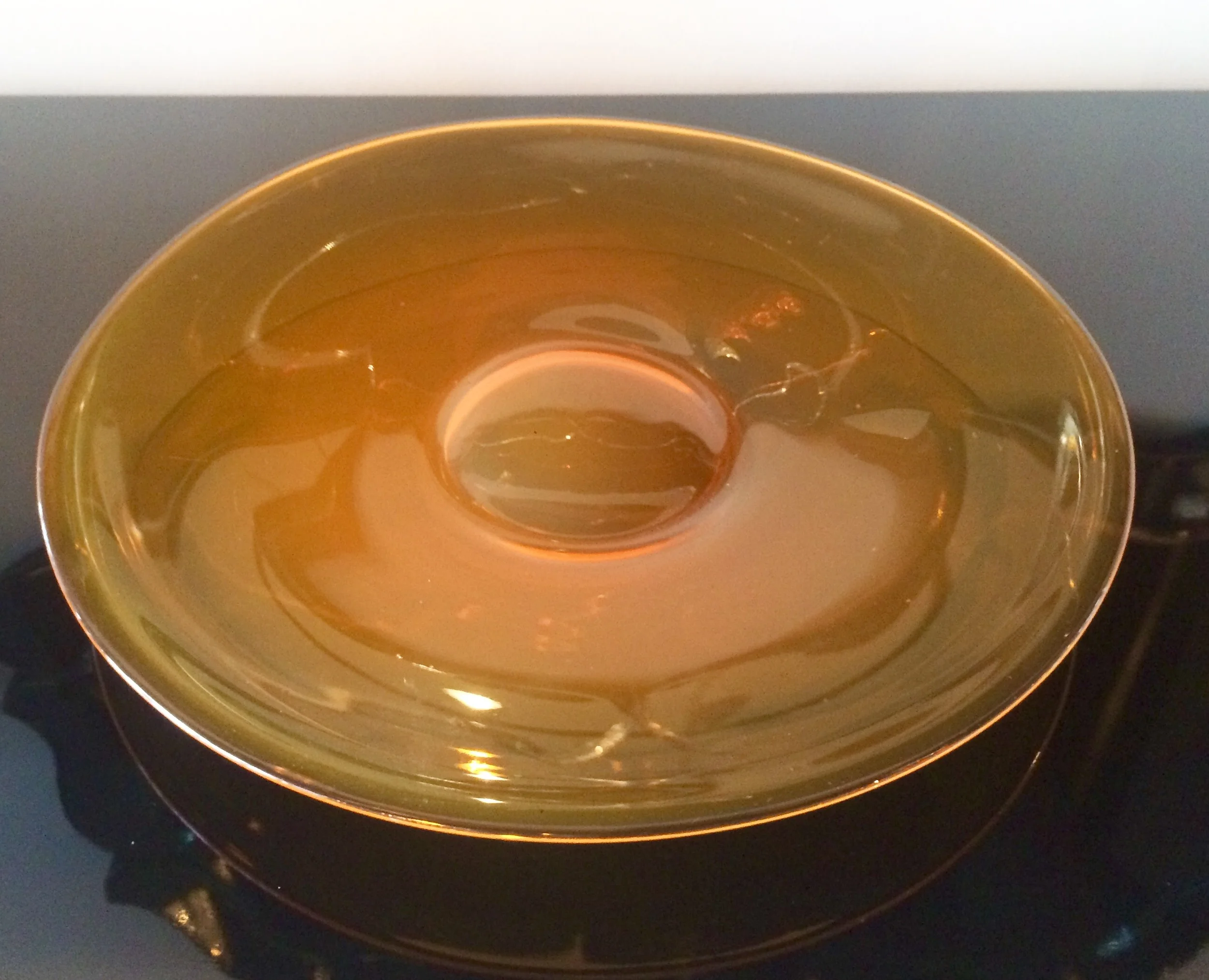 SOLD    Bright orange Blenko bowl