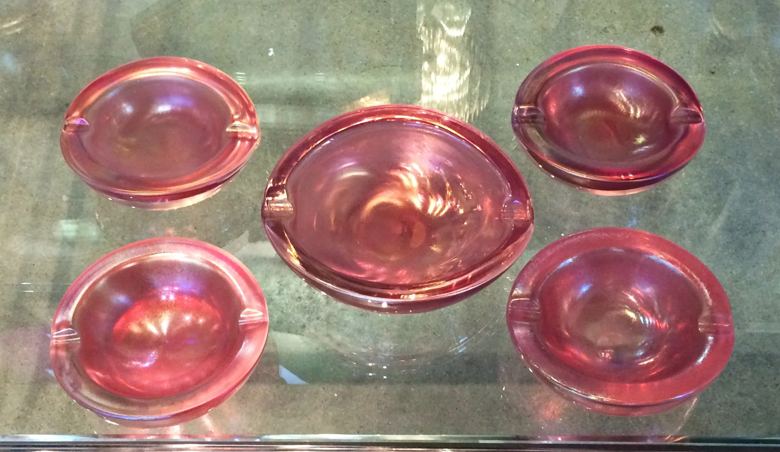 SOLD   Set of 5 Murano bowls