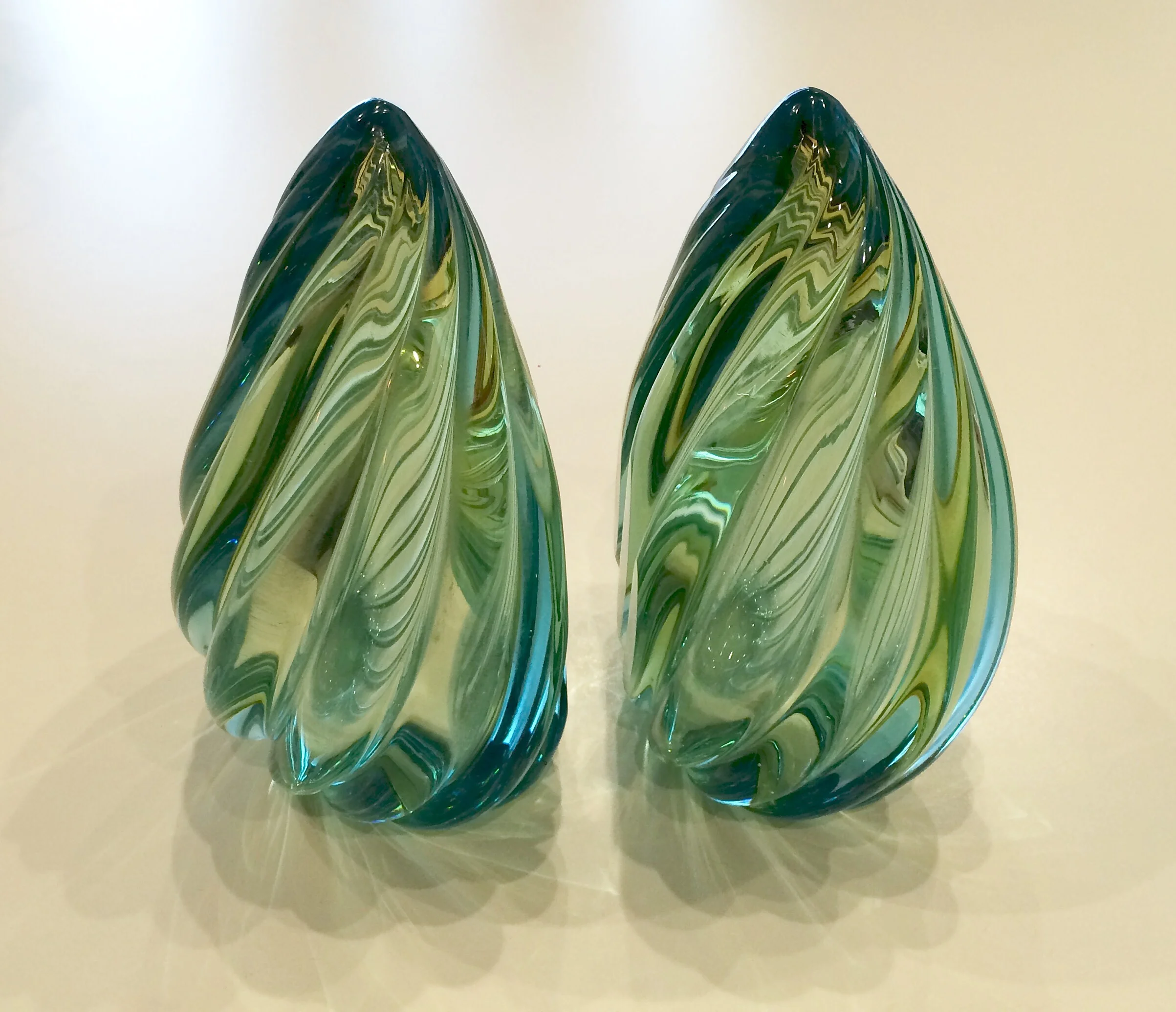 SOLD    Pair Murano  bookends