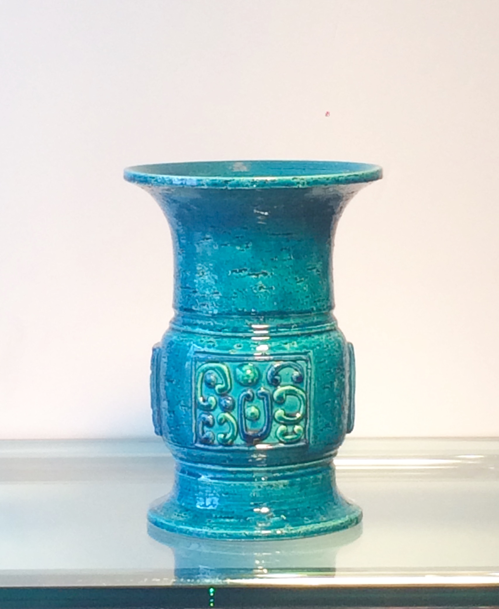 SOLD     Italian turquoise vase