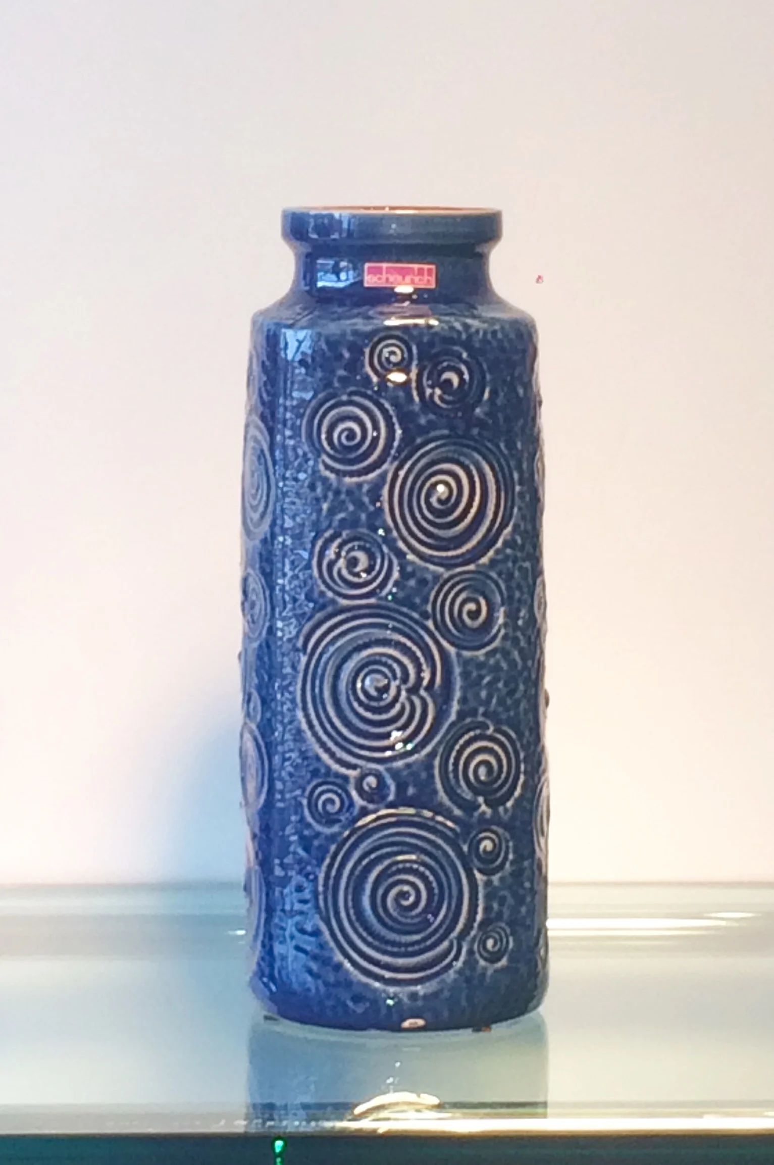 West German blue vase