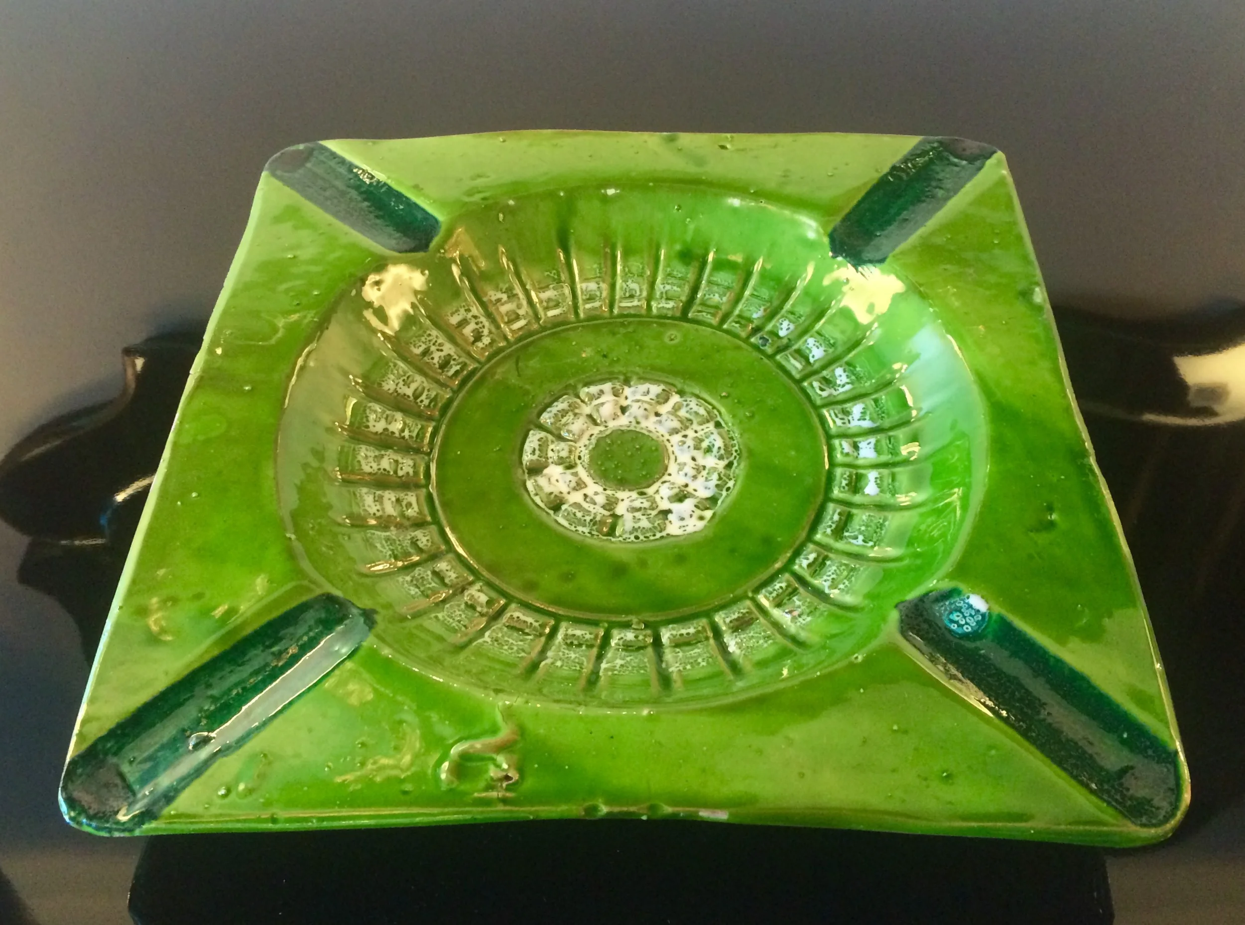 SOLD Green Italian Ashtray