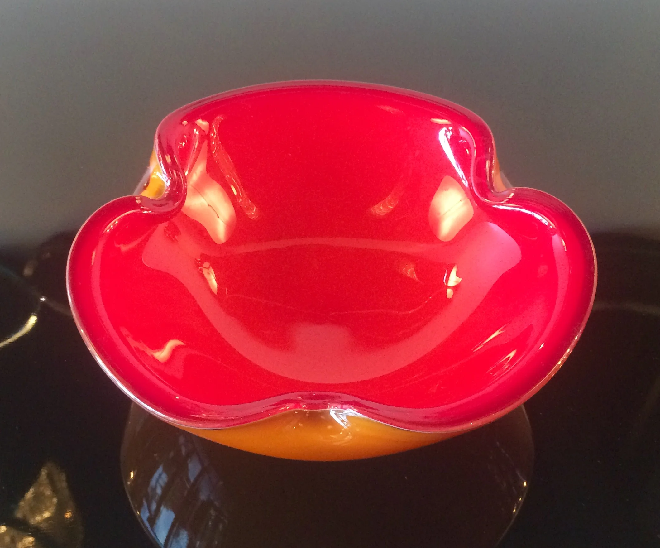 SOLD    Cased Murano bowl