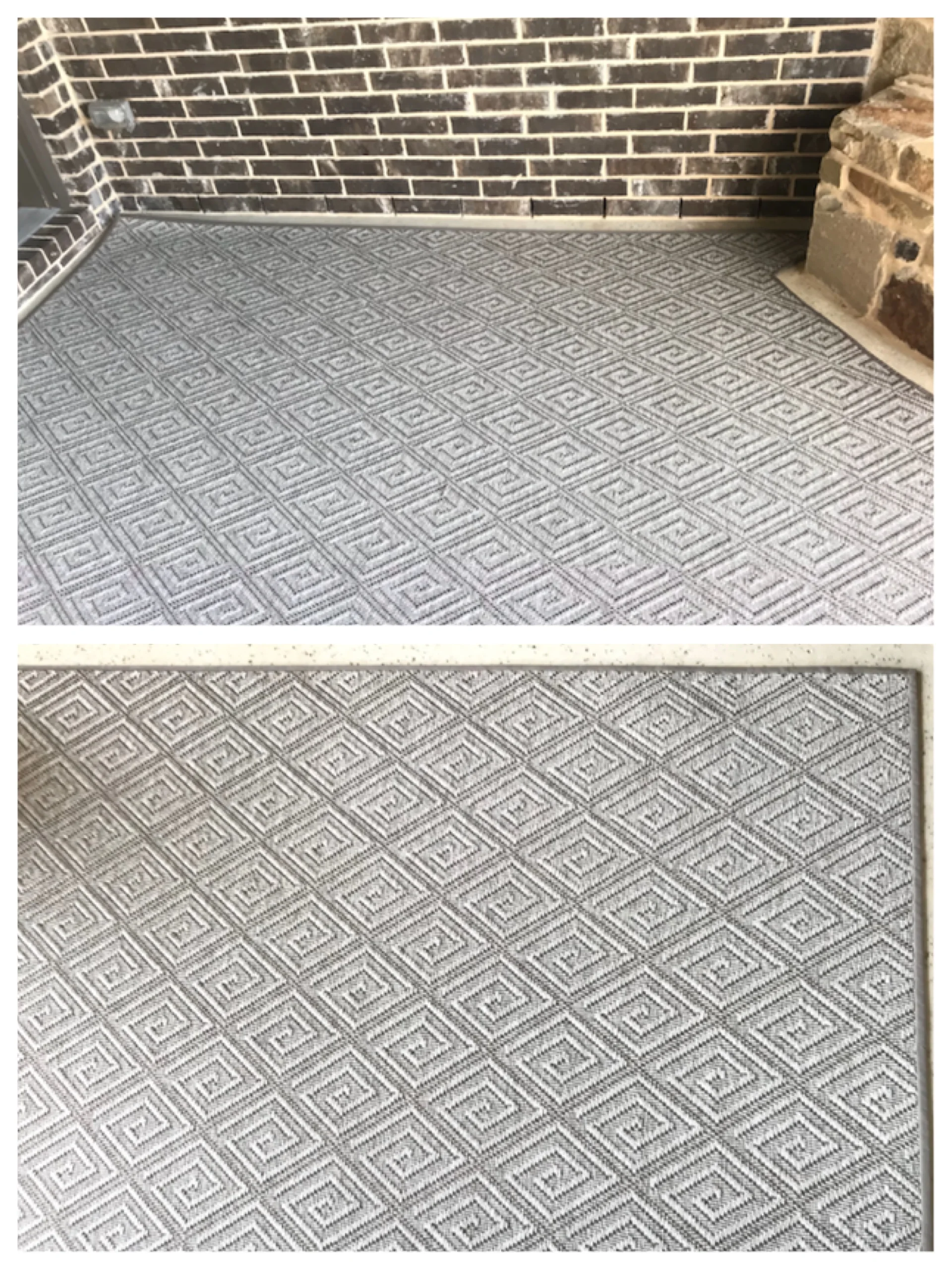 Custom made templeted area rug