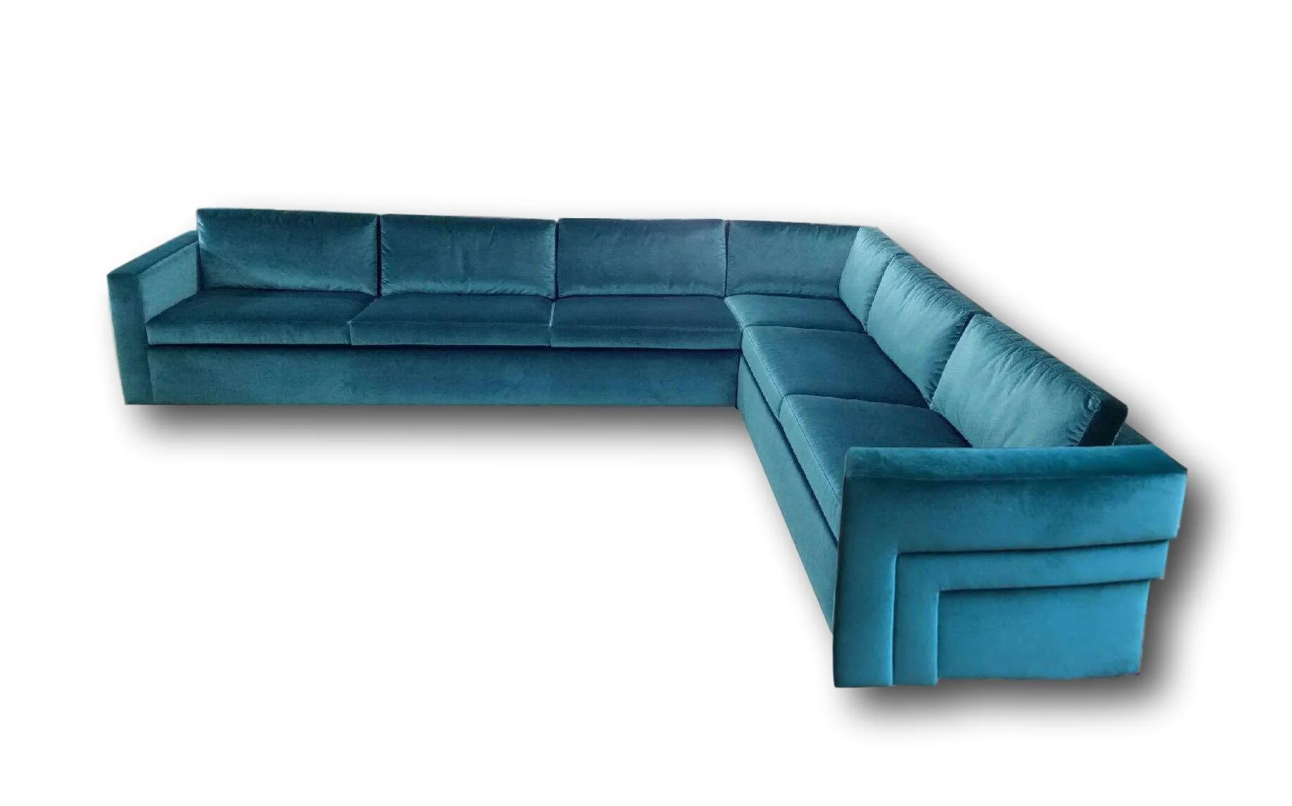 Our signature custom made Milo Baughman inspired sectional sofa
