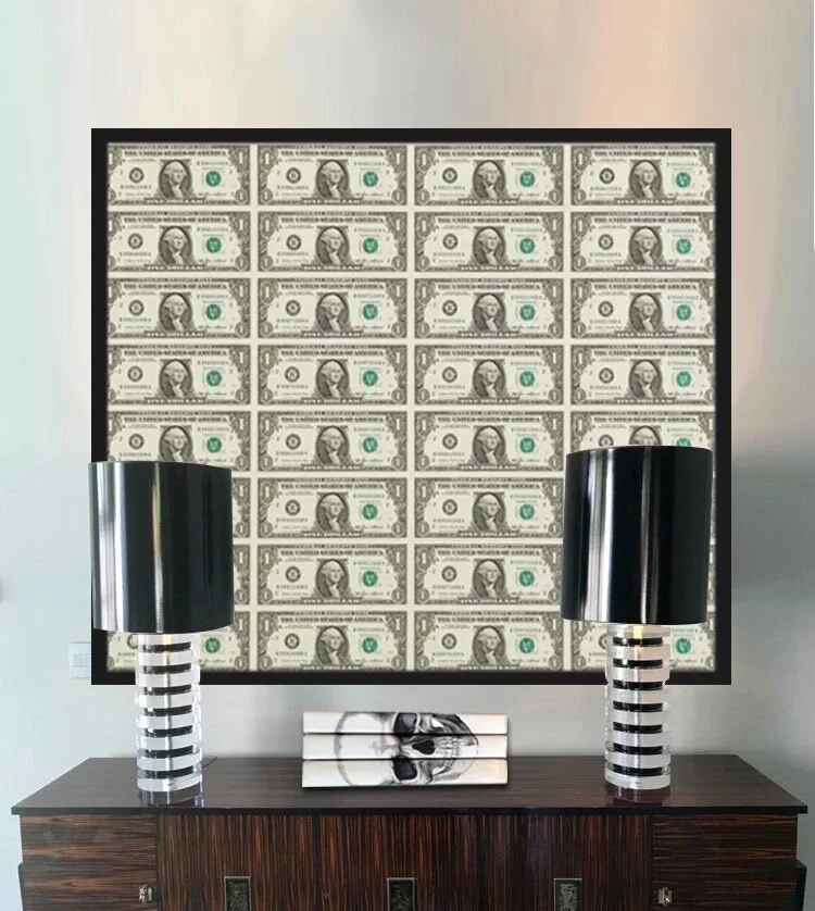 Custom made clear & black stacked Lucite lamps