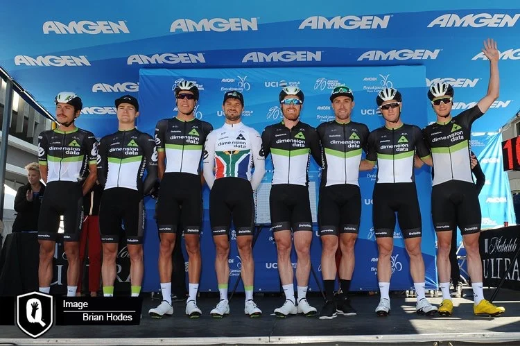 Hit Squad: Lachlan Morton, Scott Thwaites, Nic Dougall, Reinhardt Ranse van Rensburg, Tyler Farrar, Bernard Eisel, Mark Renshaw, Me (Left to right).