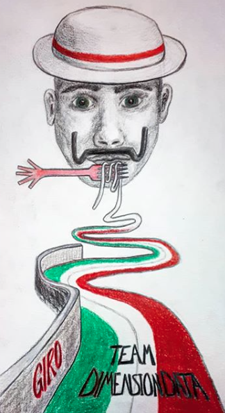 A rest day activity. Giro art.