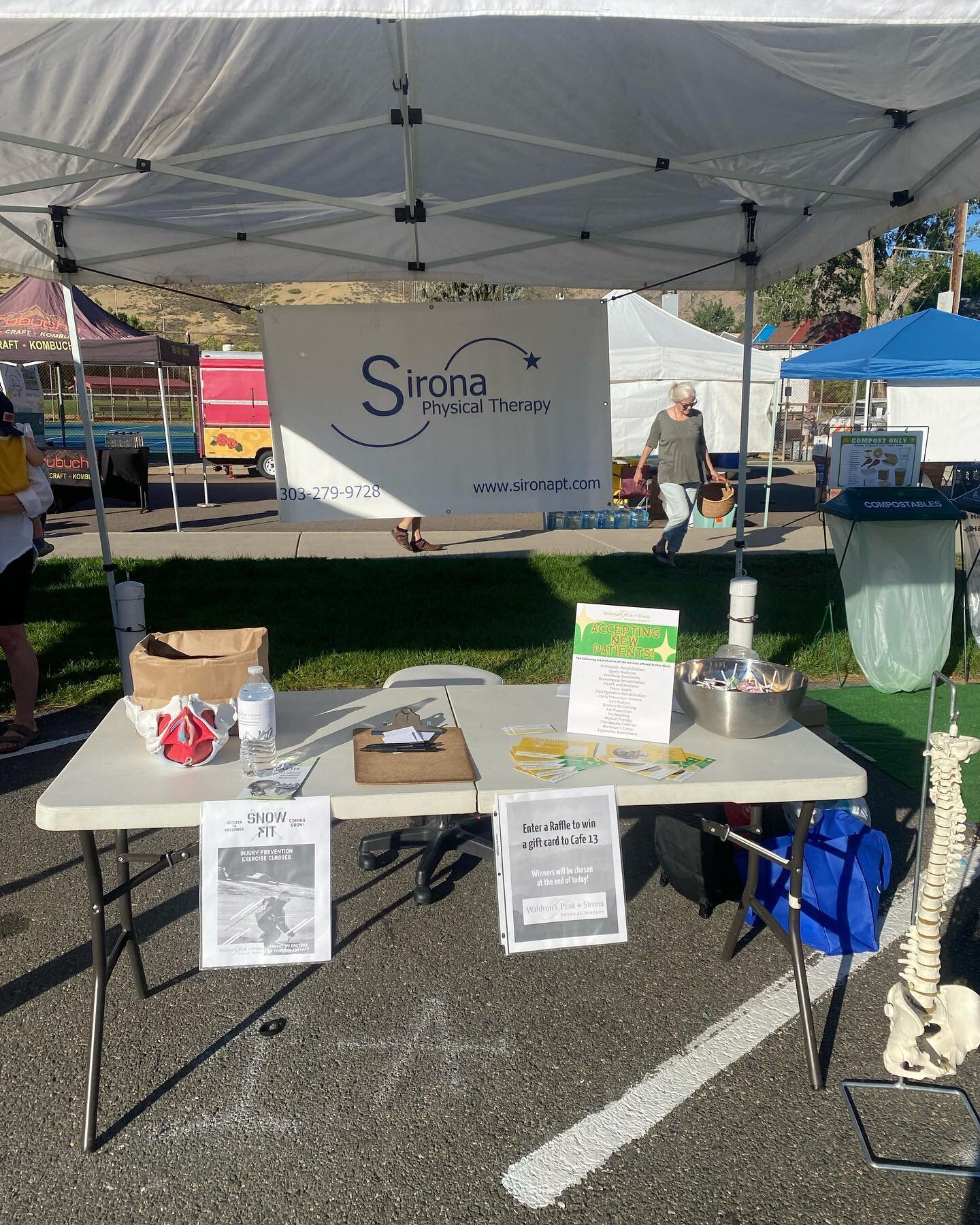 Supporting local today at the Golden Farmers Market! We are raffling off a gift card to our neighbor @cafe13golden Stop by, say hi, and enter our raffle! ☕️ 

Learn about &ldquo;Snow Fit&rdquo;, our injury prevention exercise class coming this fall. 