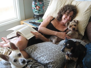 Relaxing with friends Gassho, Poody, and Beanie