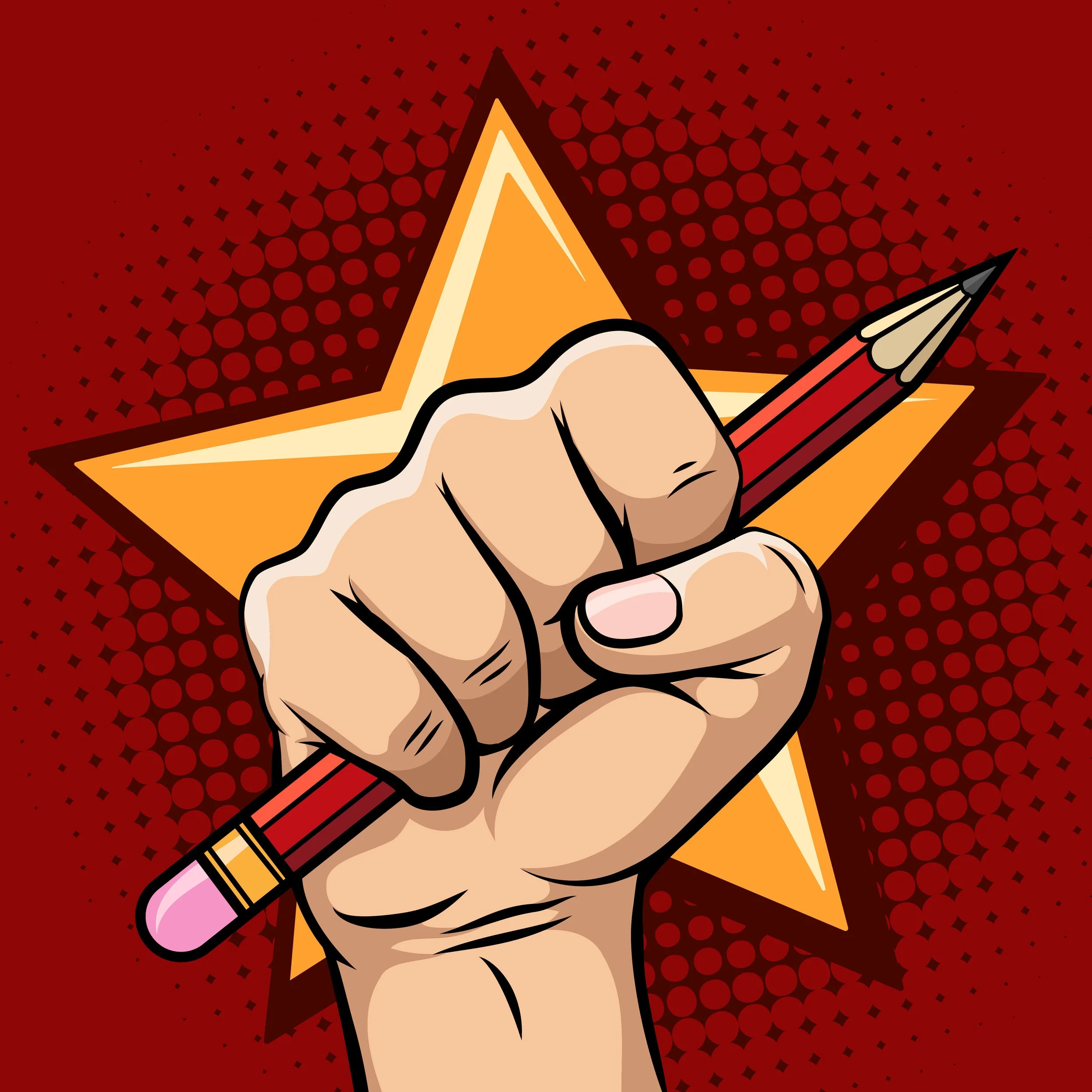 1609.m00.i121.n002.P.c25.246880345+_gtp_+Hand+holding+pencil+old+school+style+vector+revolution%2C+propaganda+or+speech+freedom+concept.jpg