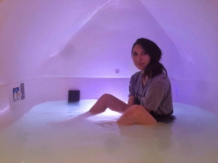 Photo is in the middle of a pod water change session with my coworkers, hence the foggy water and clothes. Photo Credit: Loretta Michelle Flores