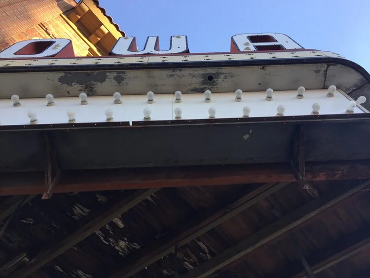 The marquee, opened up, from below! November, 2016.