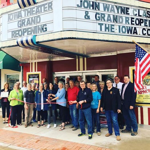 Triumphant ribbon cutting with Madison County Chamber of Commerce Ambassadors (and actor Robert Carradine!). May 2017.
