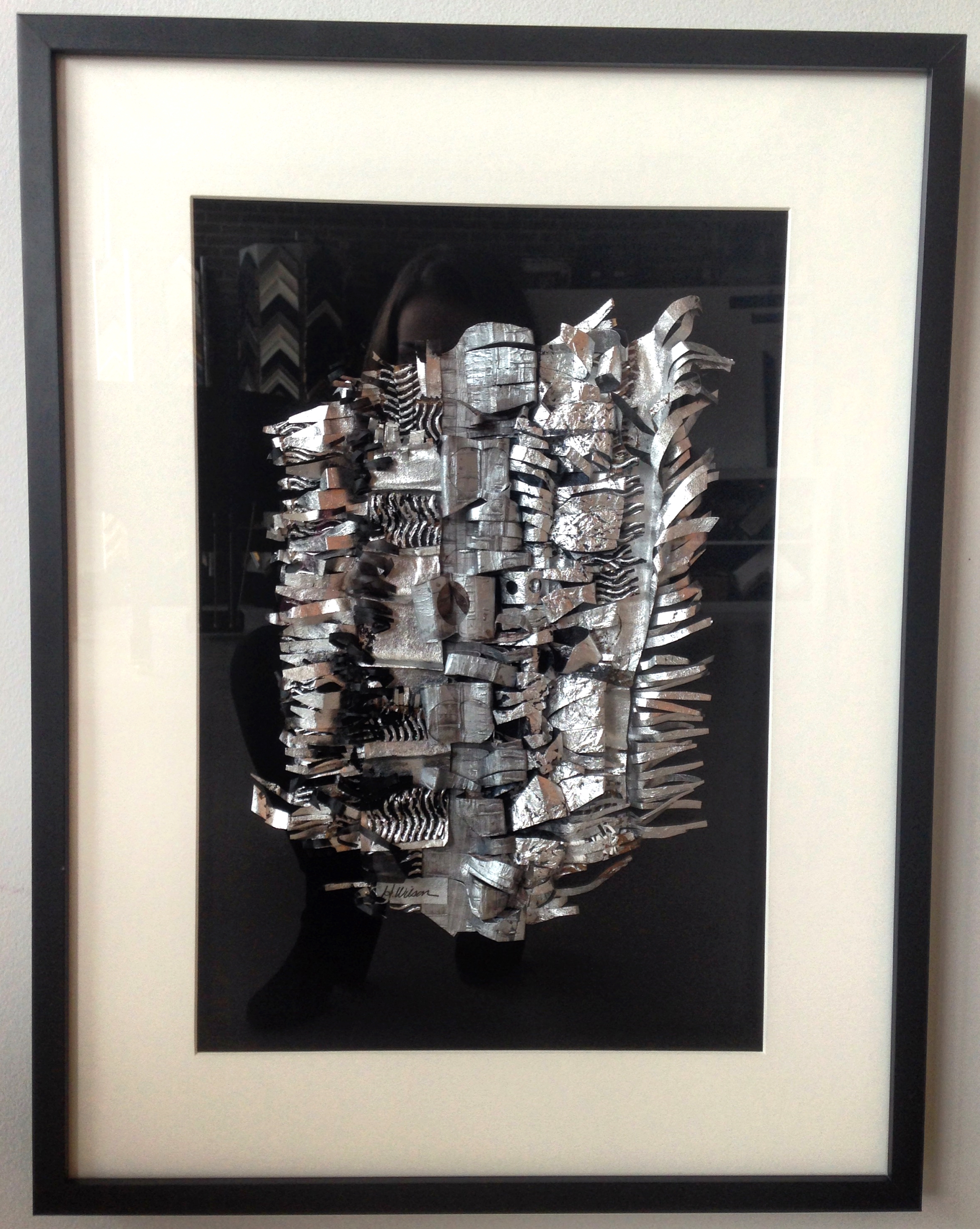  Collage by Helen Wilson; Shadow box w/ floated mat. 