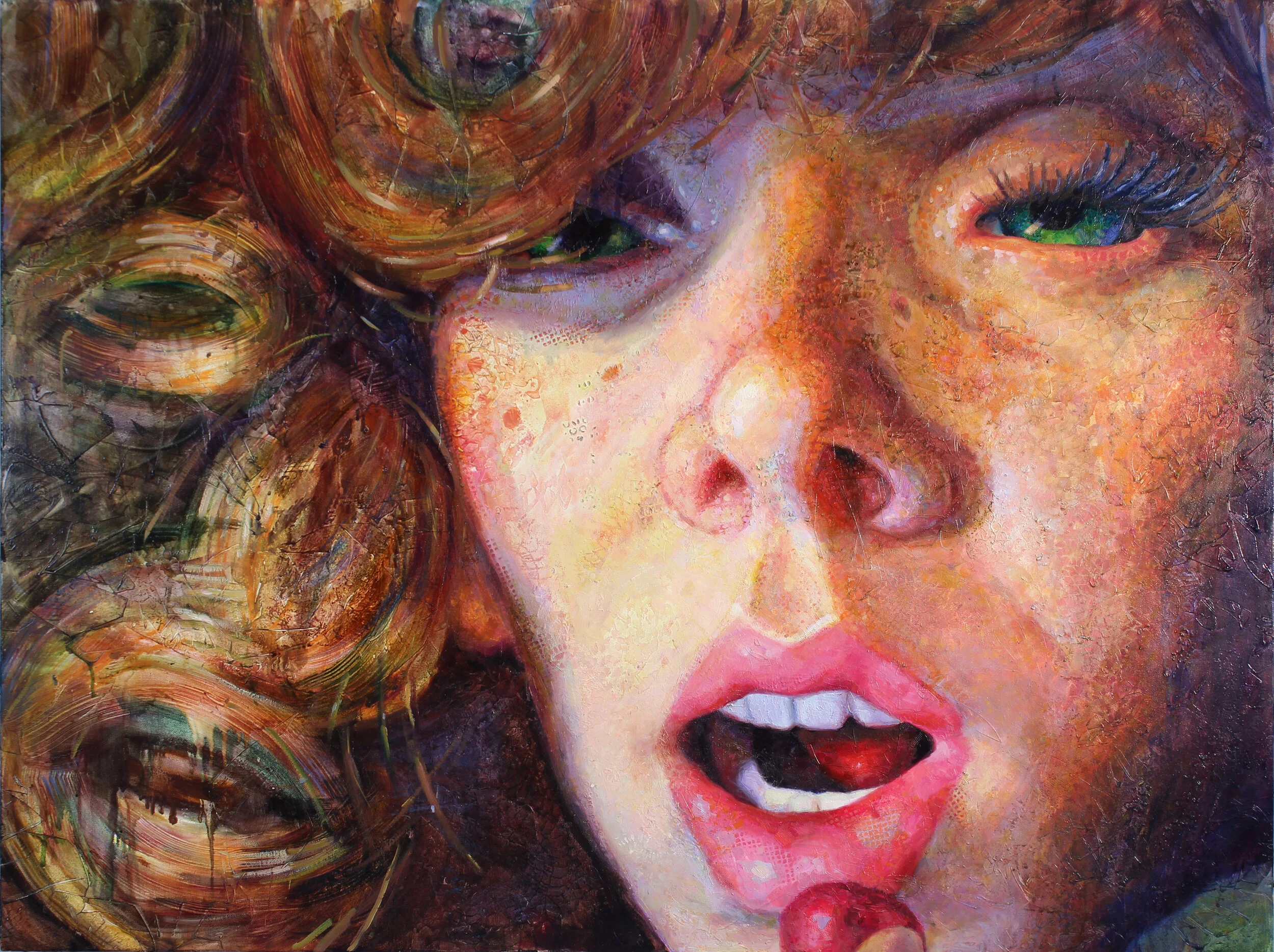 "The First Taste" Oil on Canvas, 36"x48", 2019