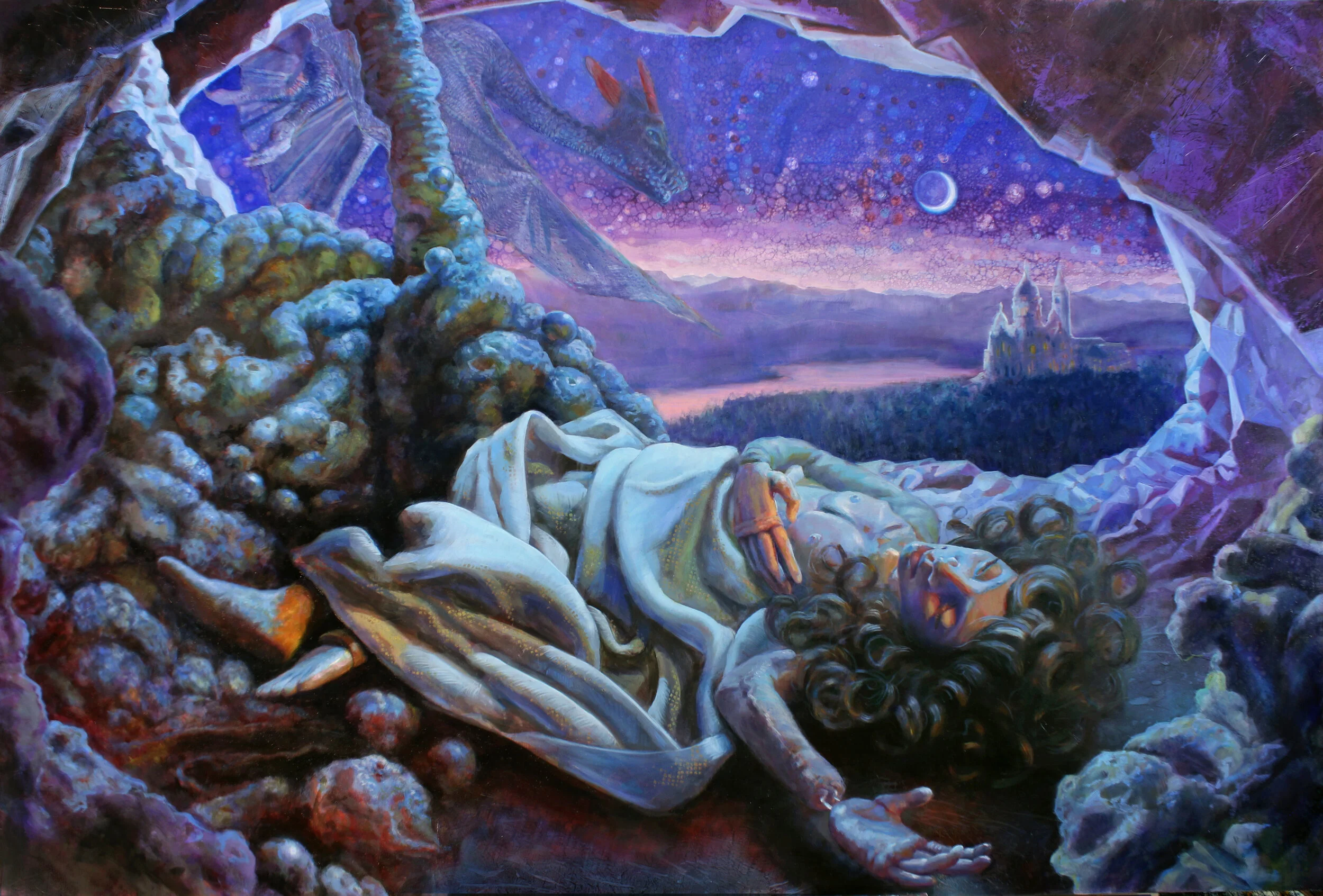 "The First Night" Oil on Canvas, 48" by 60" 2019