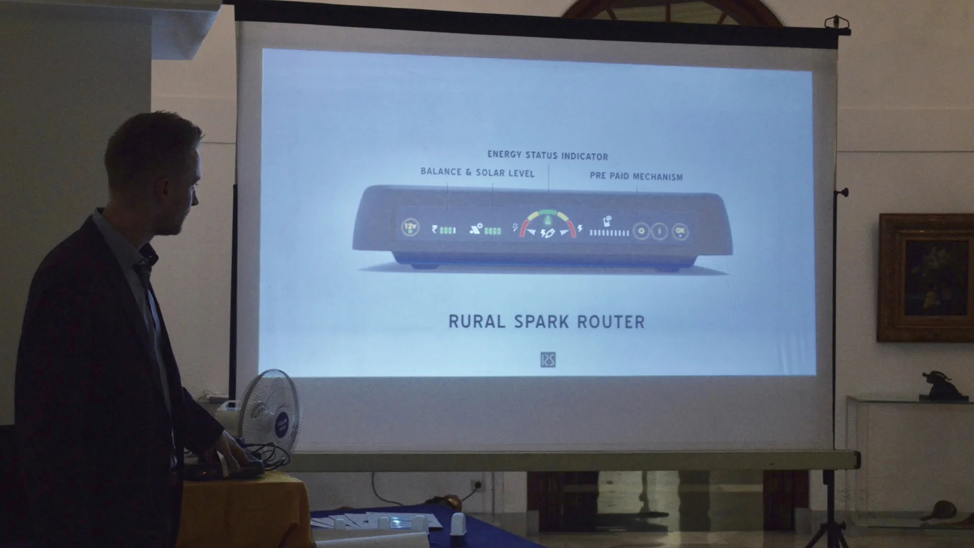 The Rural Spark Router is at the heart of the Rural Spark Energy kit. It contains a prepaid module, can be charged by multiple sources including the grid, and can charge any 5V and 12V application like mobile phones, lamps, fans and TV. 