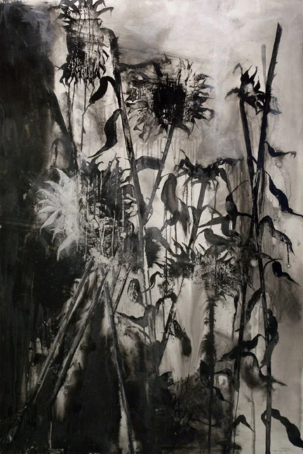   Full Circle 
 60"x40" ink and charcoal on vellum on panel  