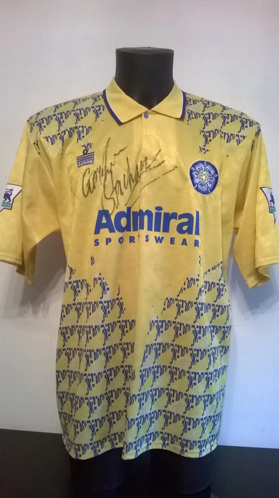 leeds united match worn shirts