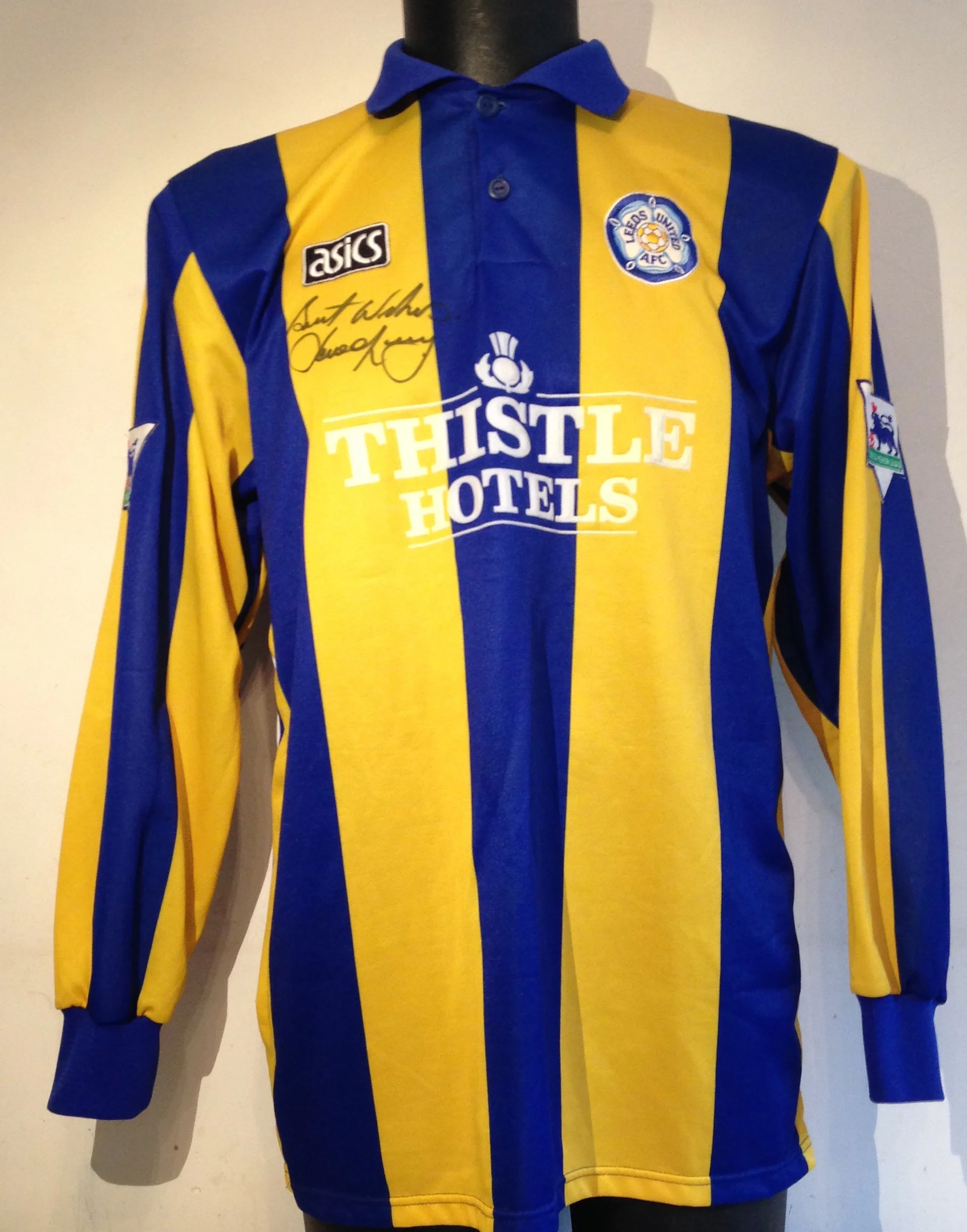 leeds united match worn shirts