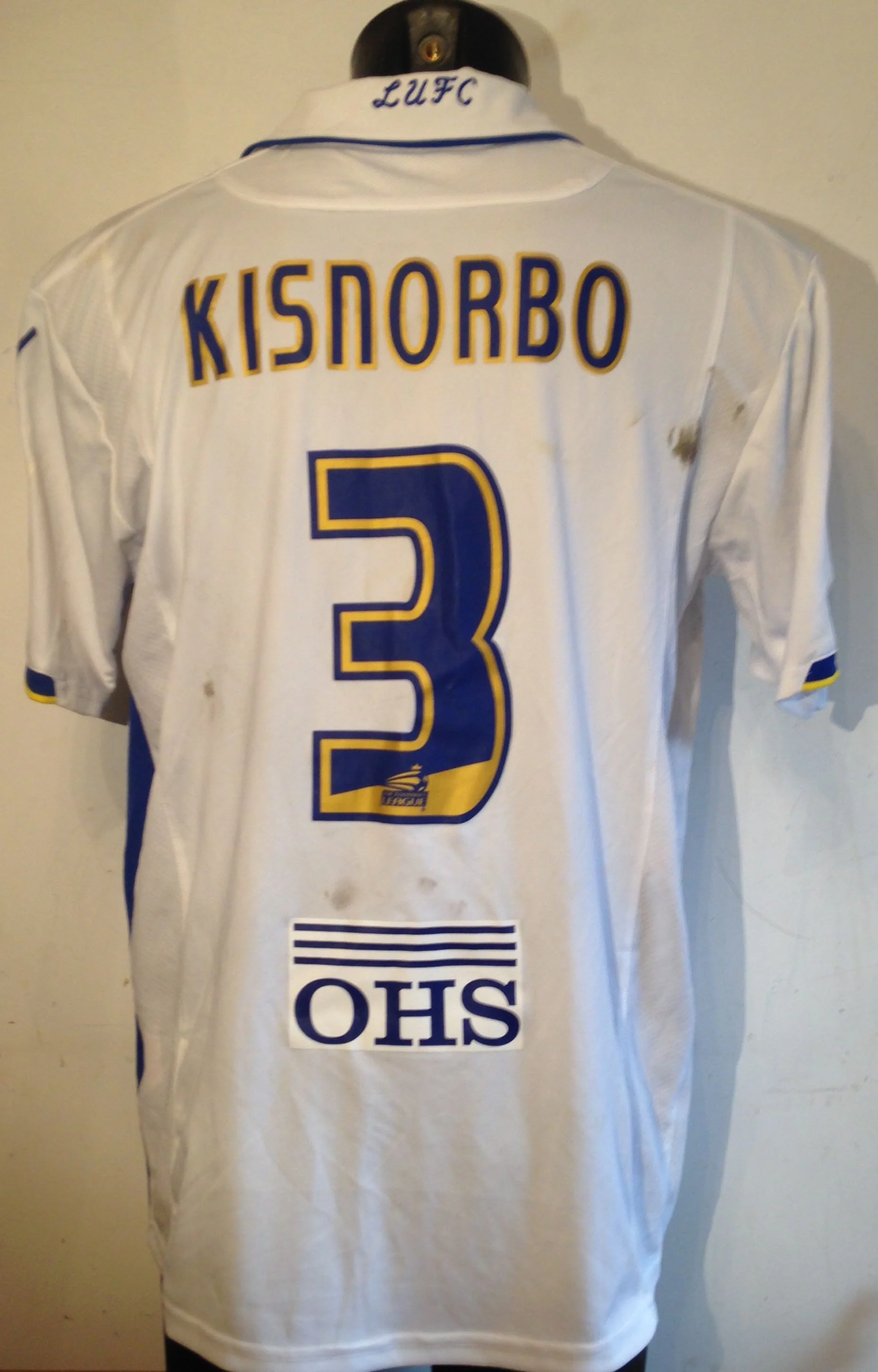 leeds united match worn shirts for sale