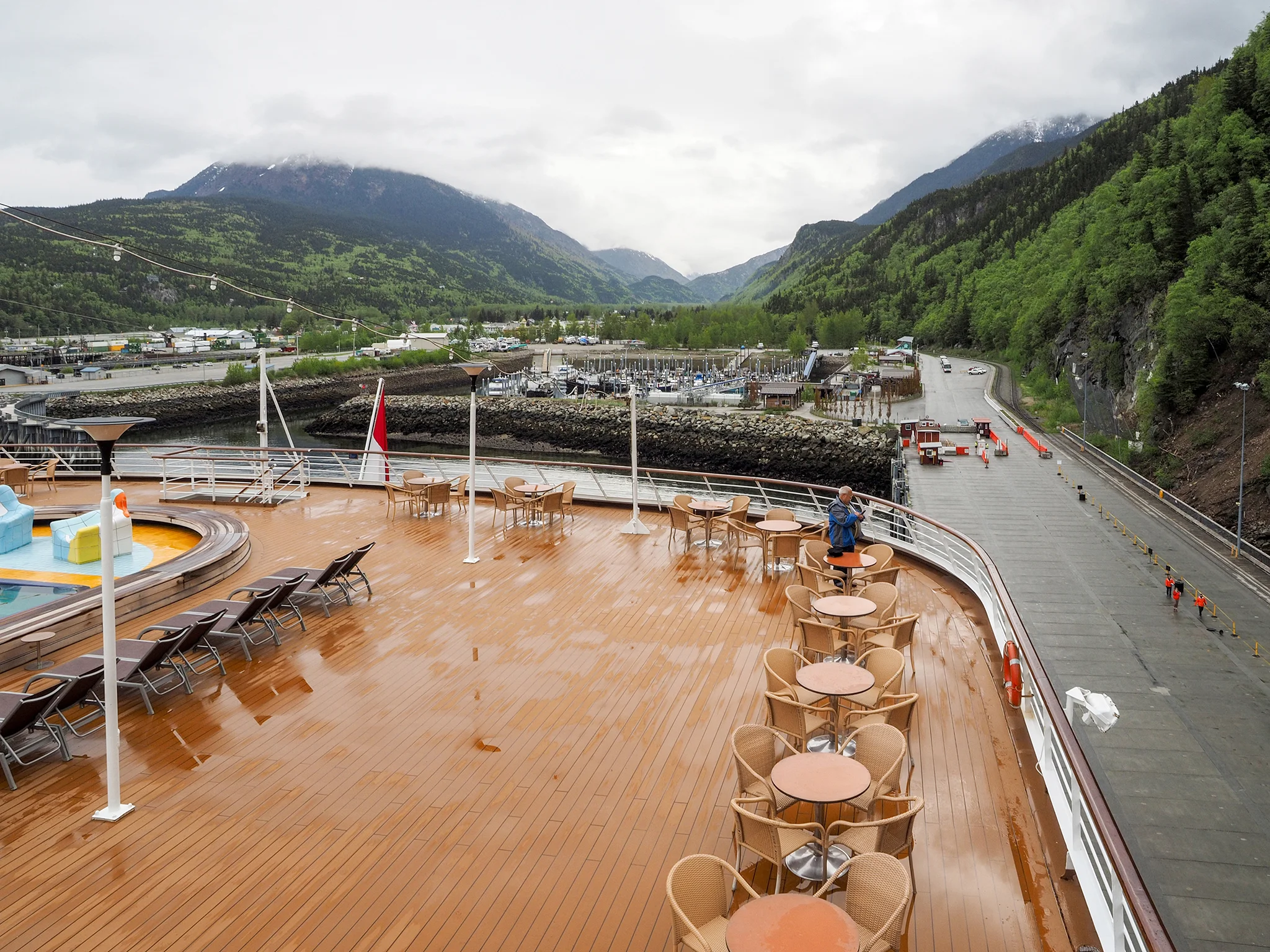 This is Juneau and it was the one day on our seven day cruise that we had rain.