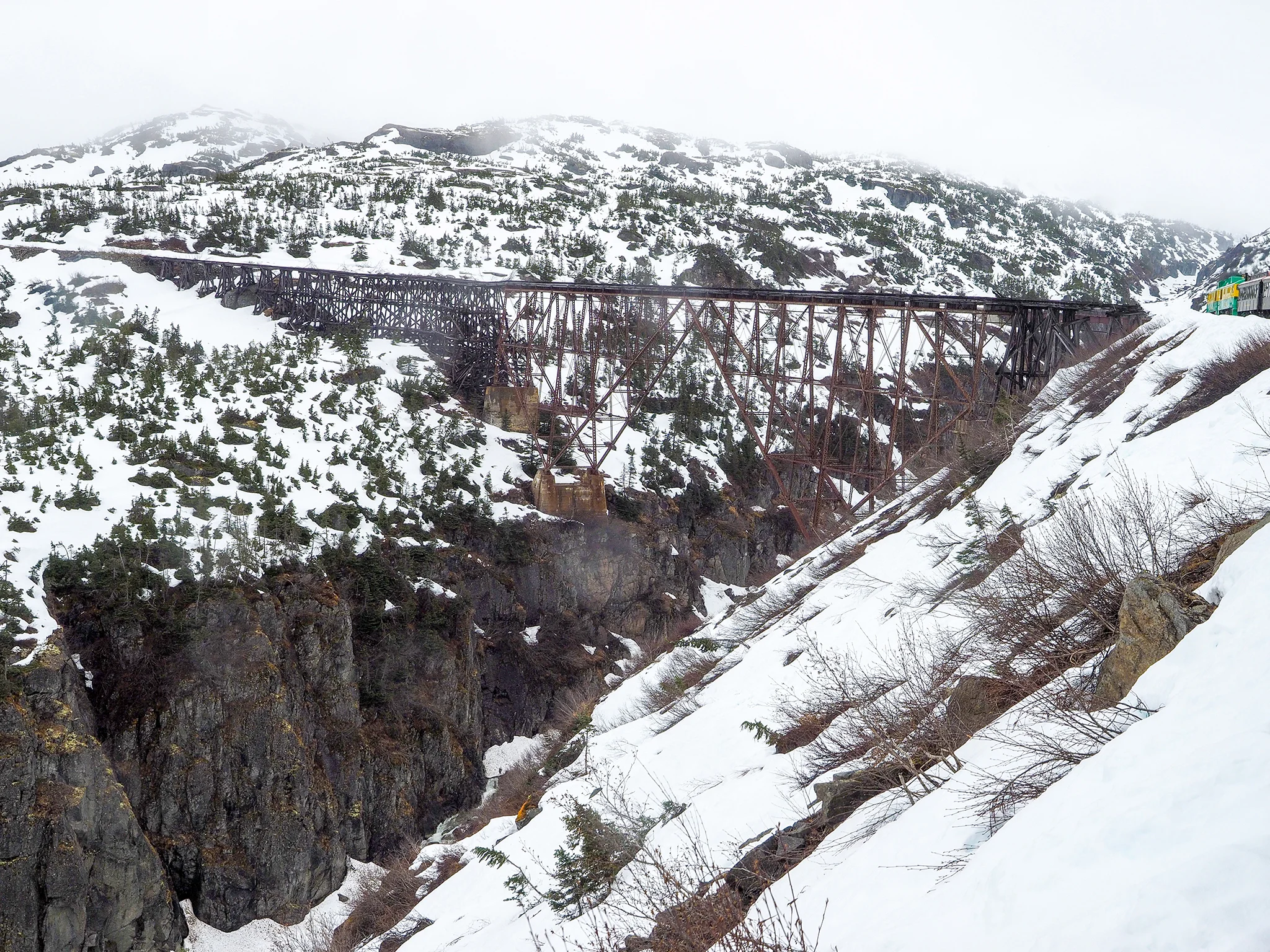Higher still on The White Pass Railway.