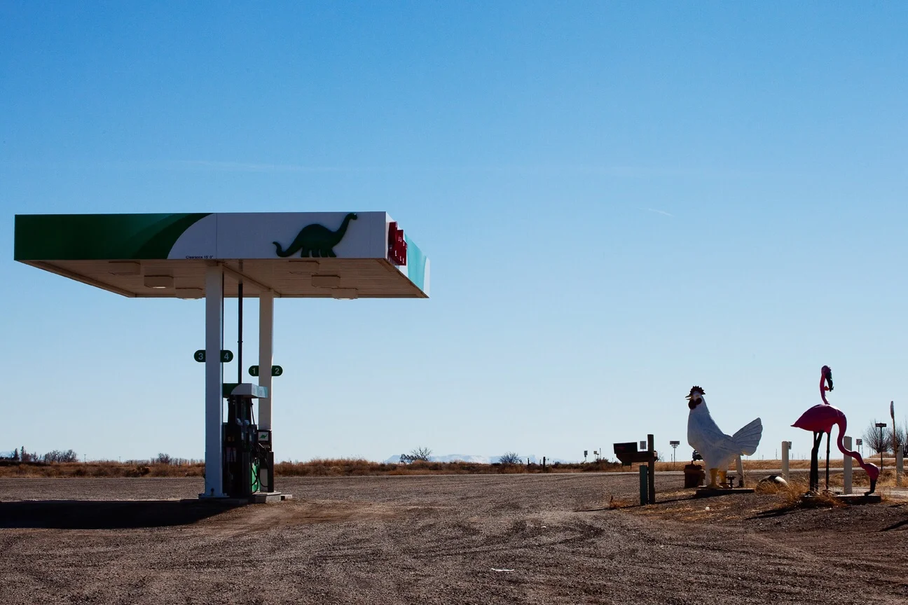 Americana at the gas station in Hooper, CO
