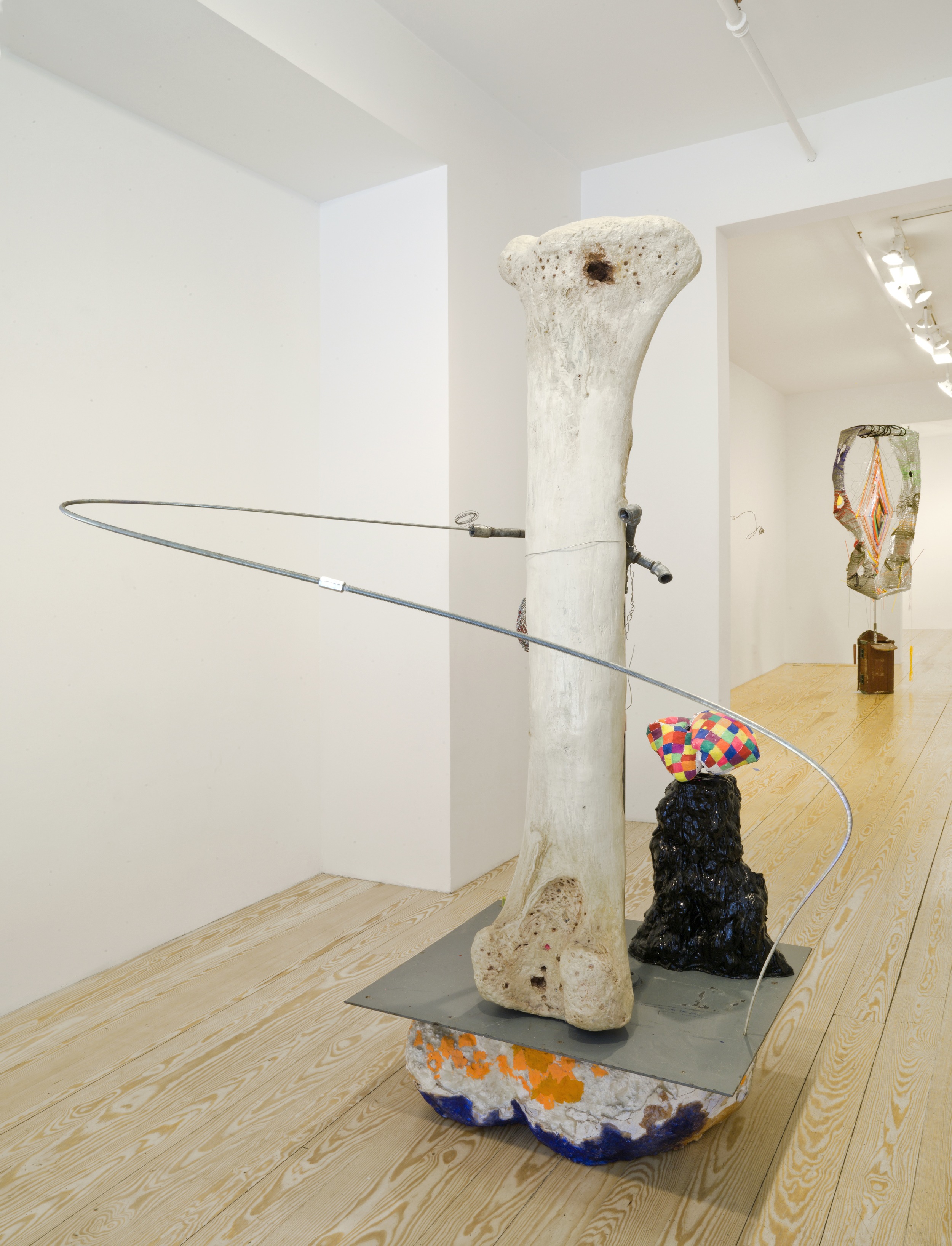 Let Me Love Your Brain, 1997-2012. 83" x 69" x 41" Hydrocal, foam, steel, beeswax, modeling clay, papier-maché, paint.