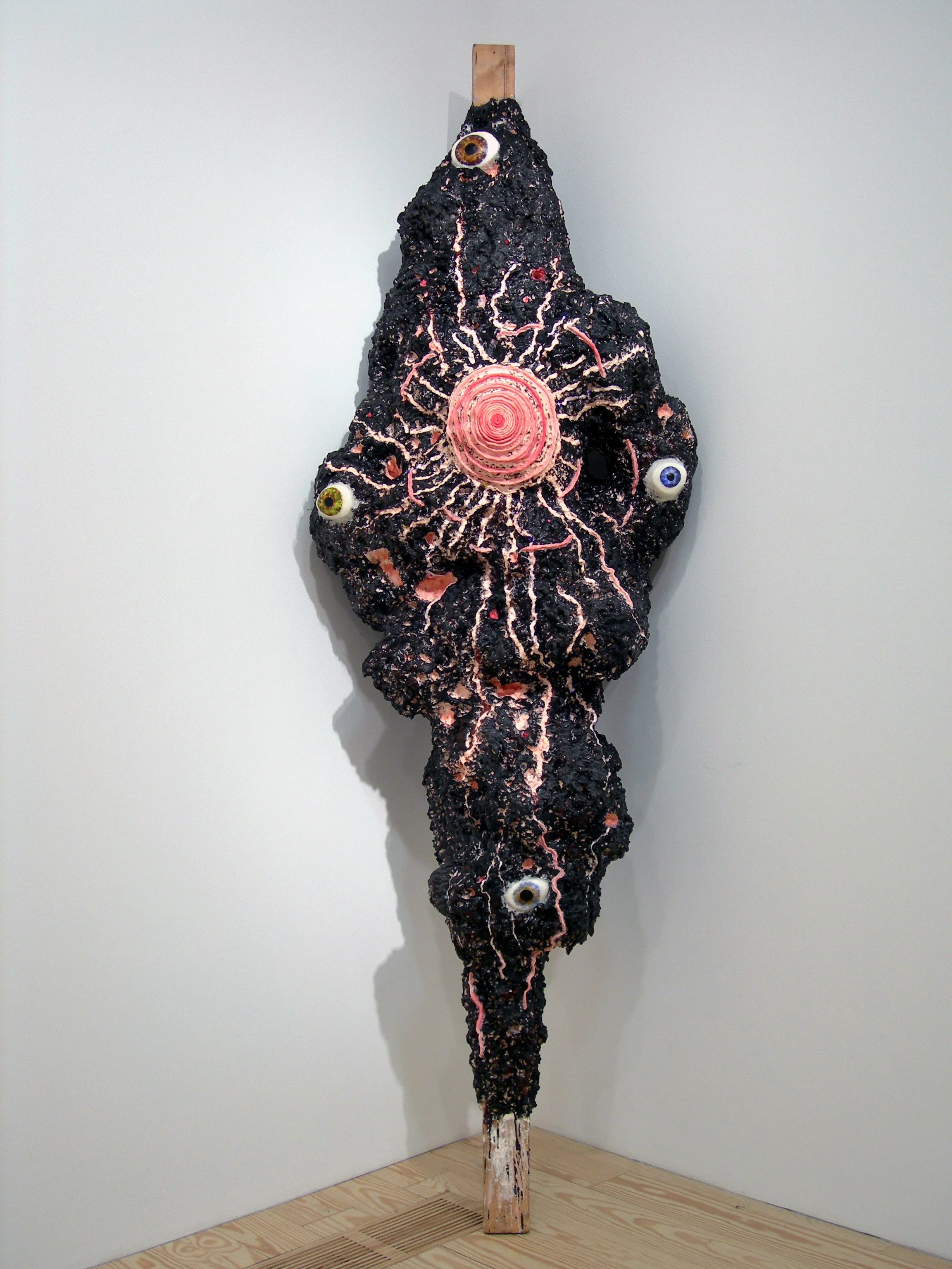 Second Skin, 2007, beeswax, papier-maché, wood, metal and pigment, 96 x 32 x18 inches