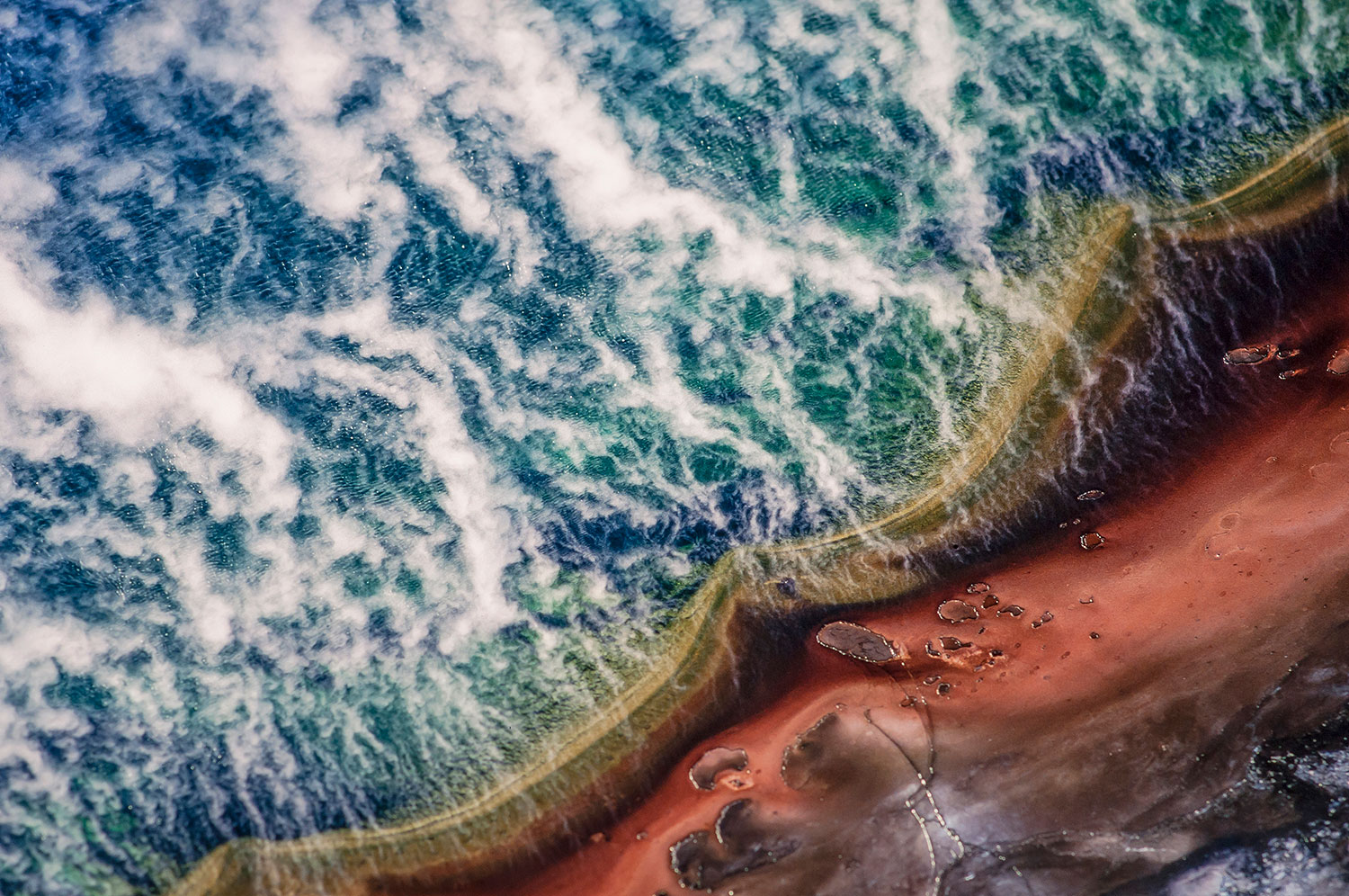 Aerial photo of the Grand Prismatic, Yellowstone Park