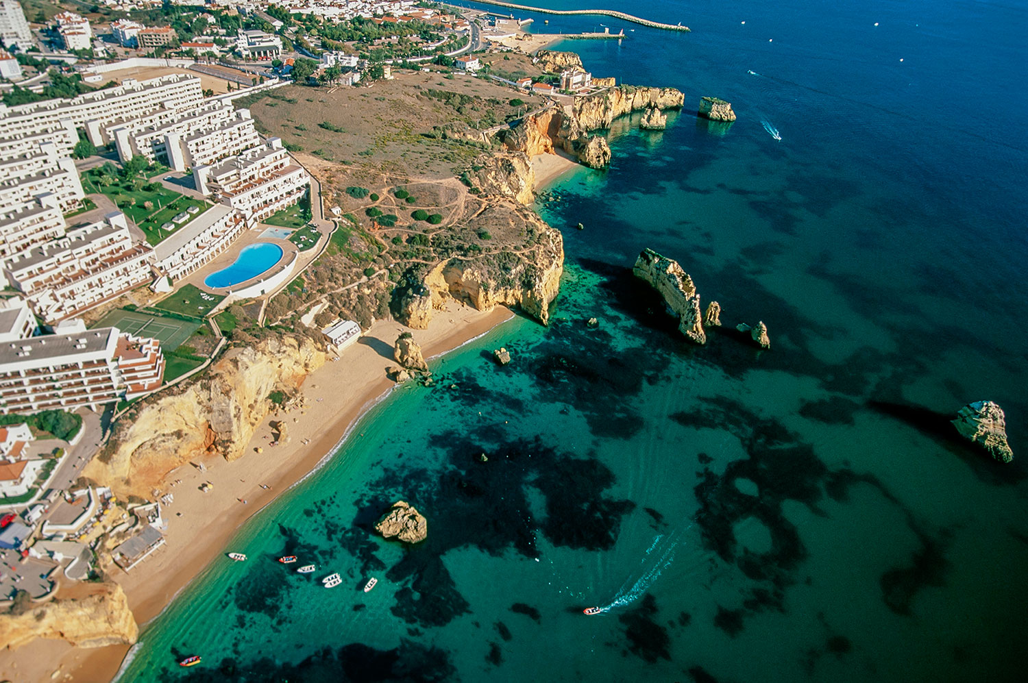Aerial photo of the Algarve, Portugal