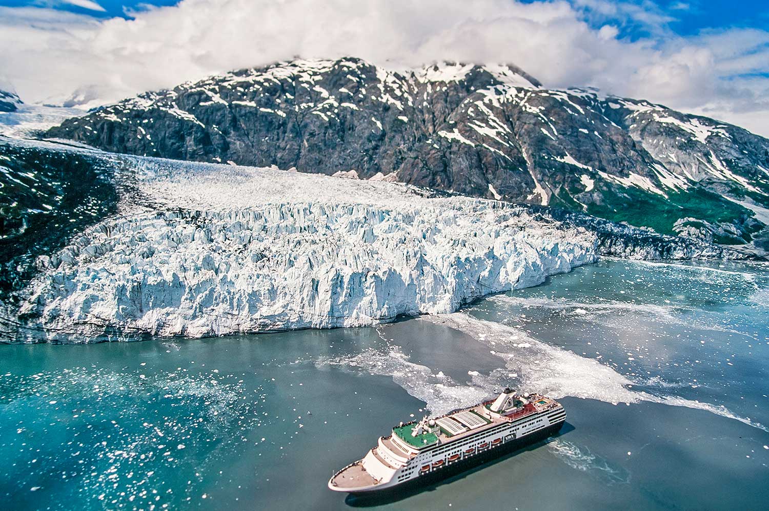 Aerial photo of Glacier Bay National Park, Alaska