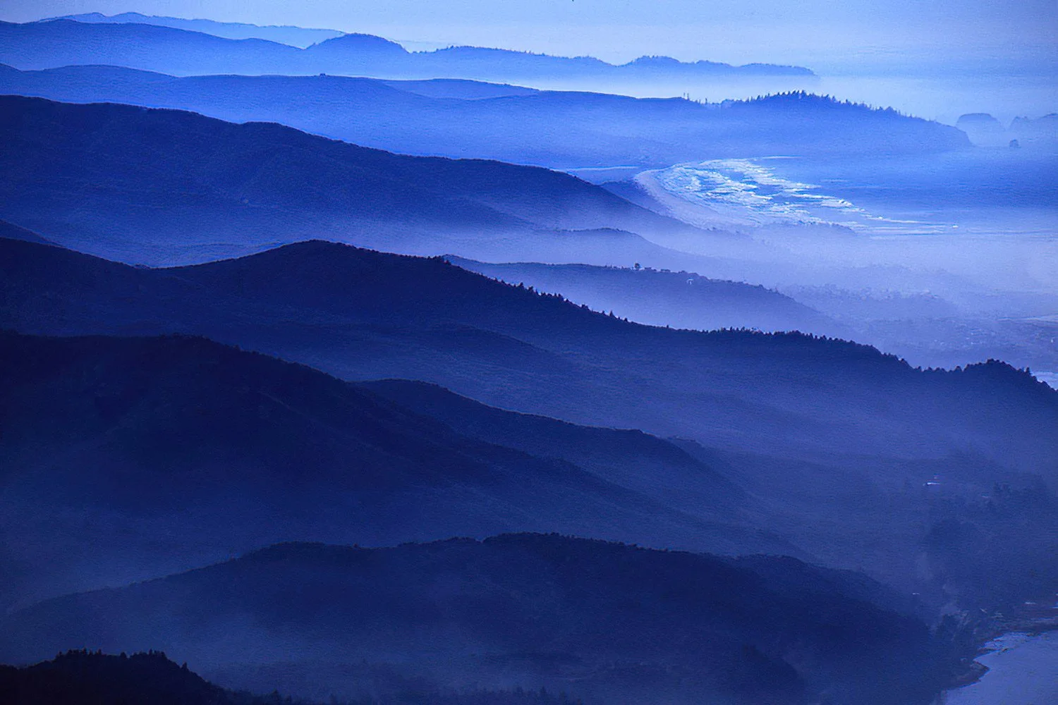 An aerial photo of the Oregon coastline USA