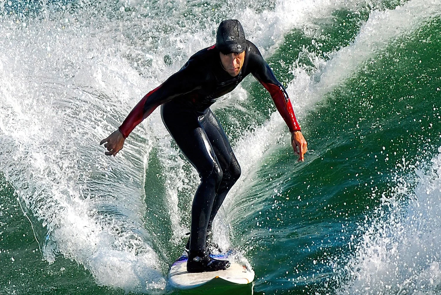 An aerial photo of surfing in Tofino, Vancouver Island, BC, Canada