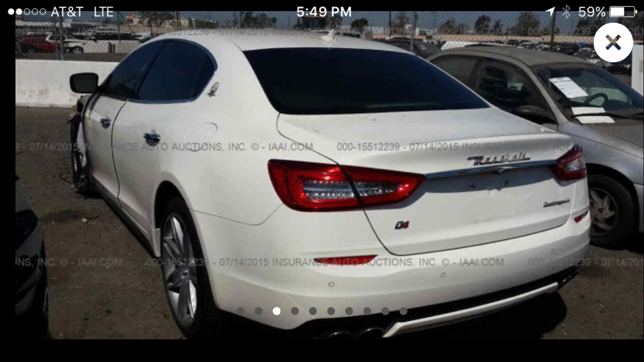 Parting out 2014 Maserati Quattroporte