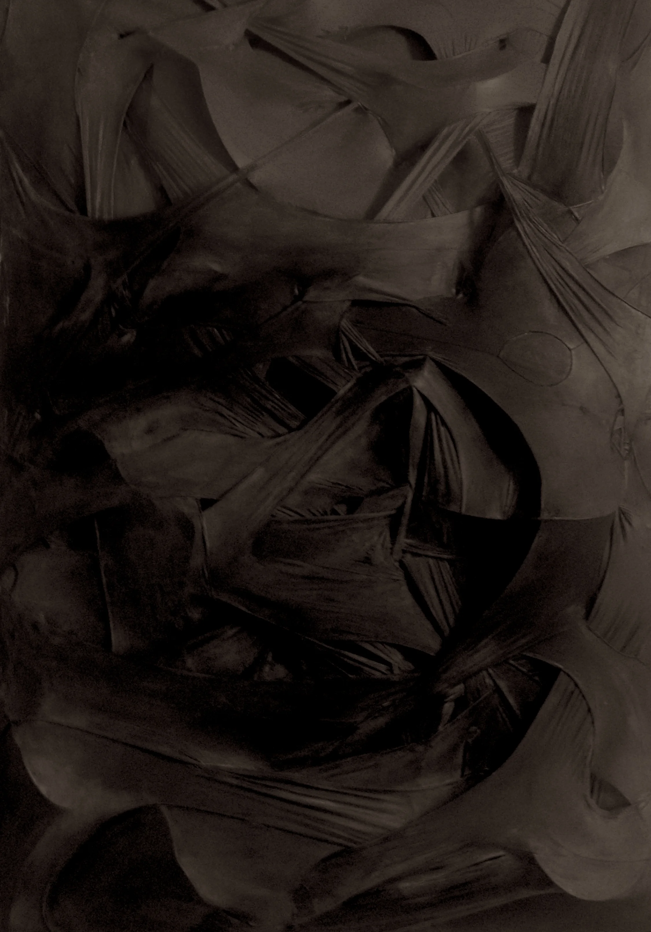 Chimney, 2014, acrylic, wire, and nylon tights on wood, 7'x 5'