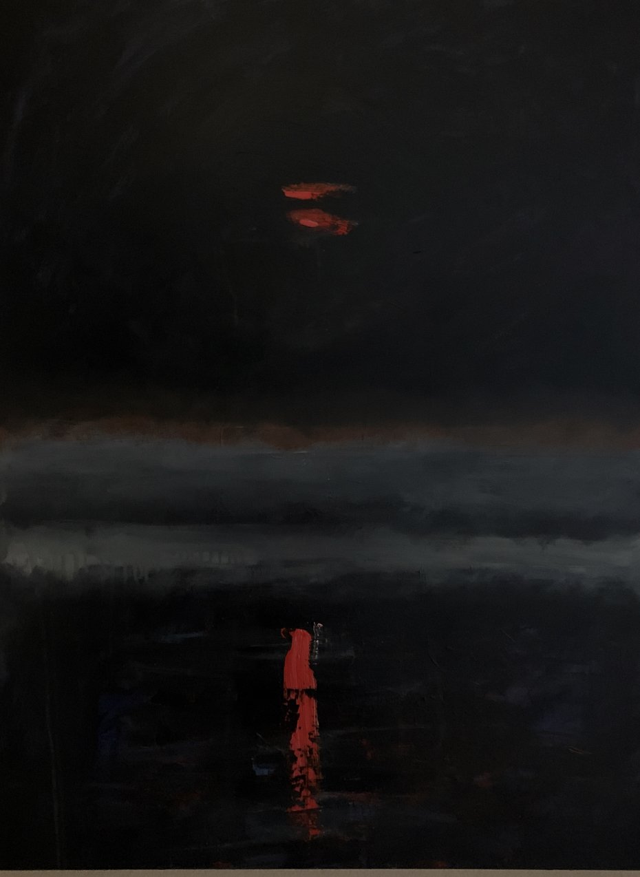 Artificial Red 30”x40” oil on canvas, 2021