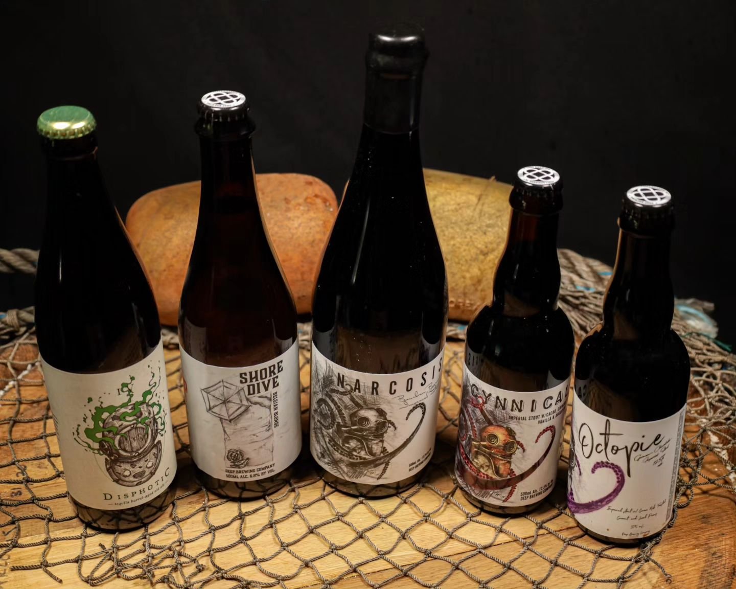 Looking for some bottles to cellar or pop with friends? Well, we've got FIVE in stock right now to choose from!

From left:

* DISPHOTIC - Old Ale. Collab with @motorworksbrewing aged in red wine puncheons with aromas if cherry and spicy chai, oak-ti
