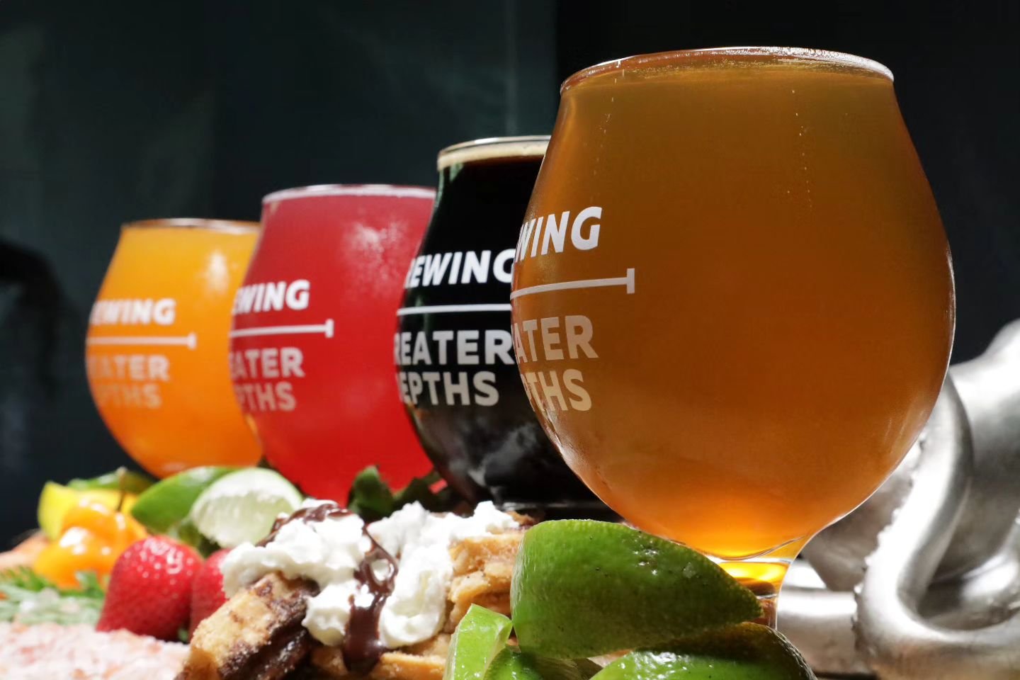 Here's a quick sneak peek at Sunday's SINKO DE MAYO @ DEEP W/ VATO TACOS! 🇲🇽 🌮 🍻  lineup!

From left: 

🇲🇽 PROFUNDO - Mexican-style Lager w/ lime
🇲🇽 CHURRO STOUT - Stout with cacao, cinnamon, ancho chilis, and muscovado sugar
🇲🇽 STRAWBERRY 