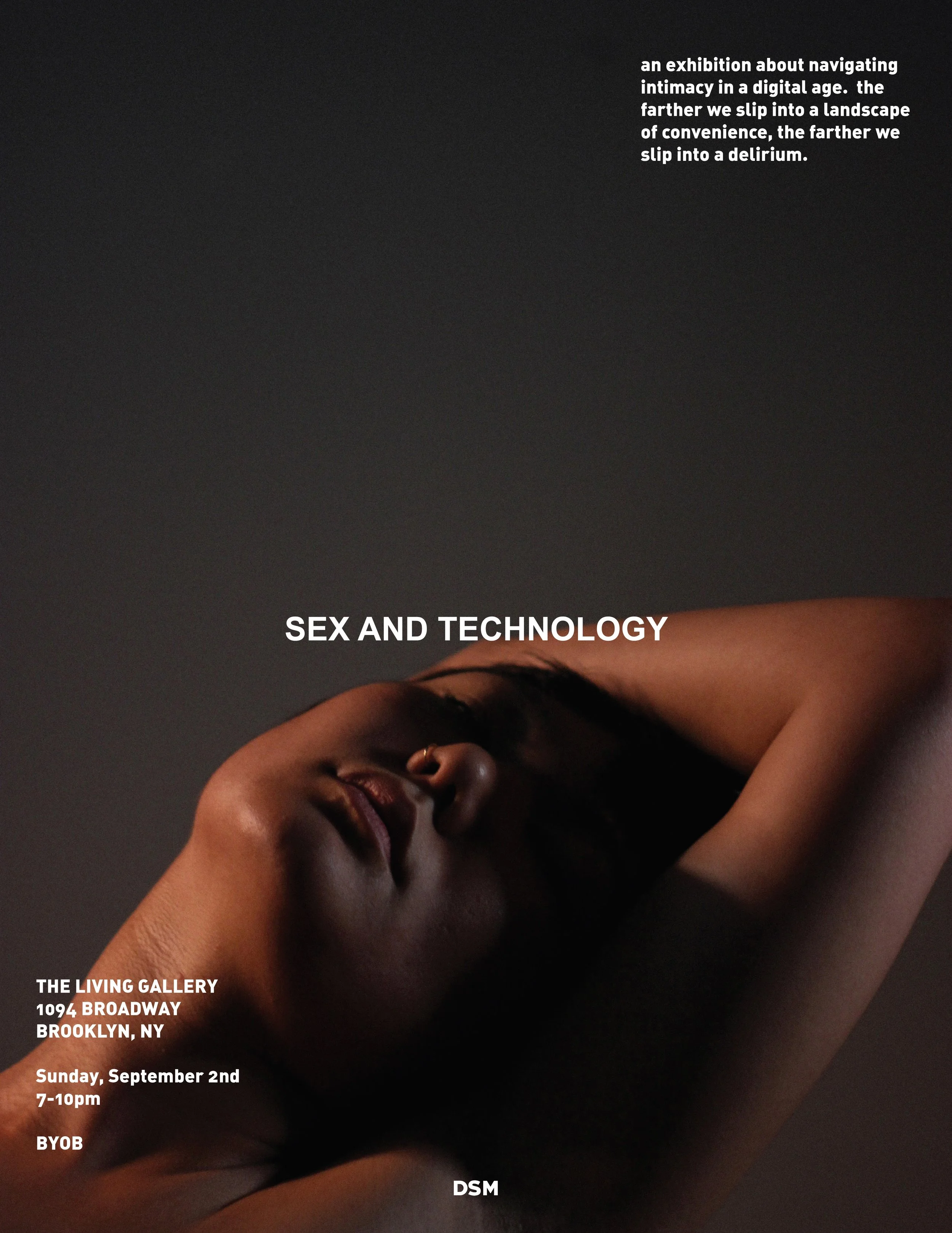 poster for dsmvisuals’ sex and technology exhibition (2018)