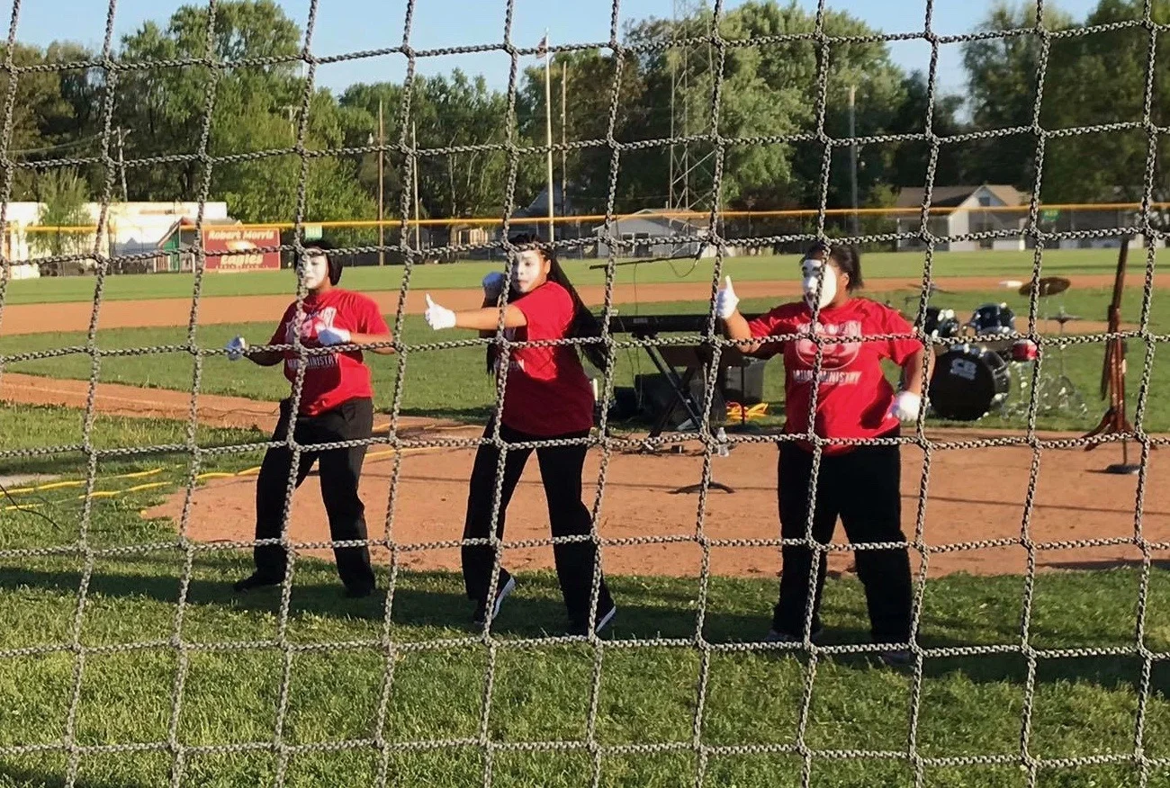 Cecilia Ursin led a mime/dance team from Union Baptist Church proclaiming our championship in Christ. They did a wonderful job and it was such a powerful expression of God's word!!