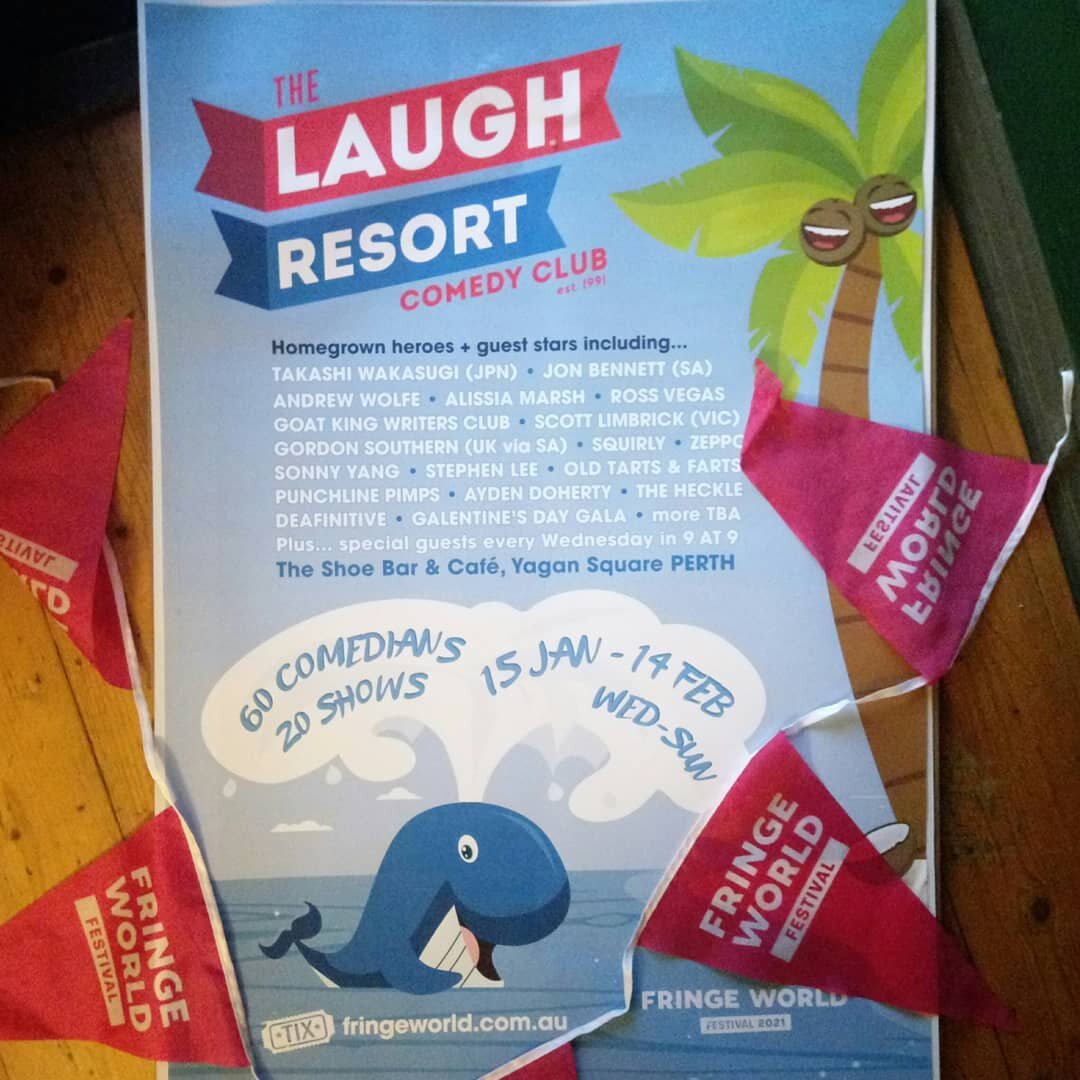 Back in the office this week &amp; finally pulled these outta the car. Like us they crumpled in a heap at the end of #Fringe but served to ensure #Perth 's #summeroflaughs would not be stopped (much). The 3 days of shows unseen due to lockdown will r