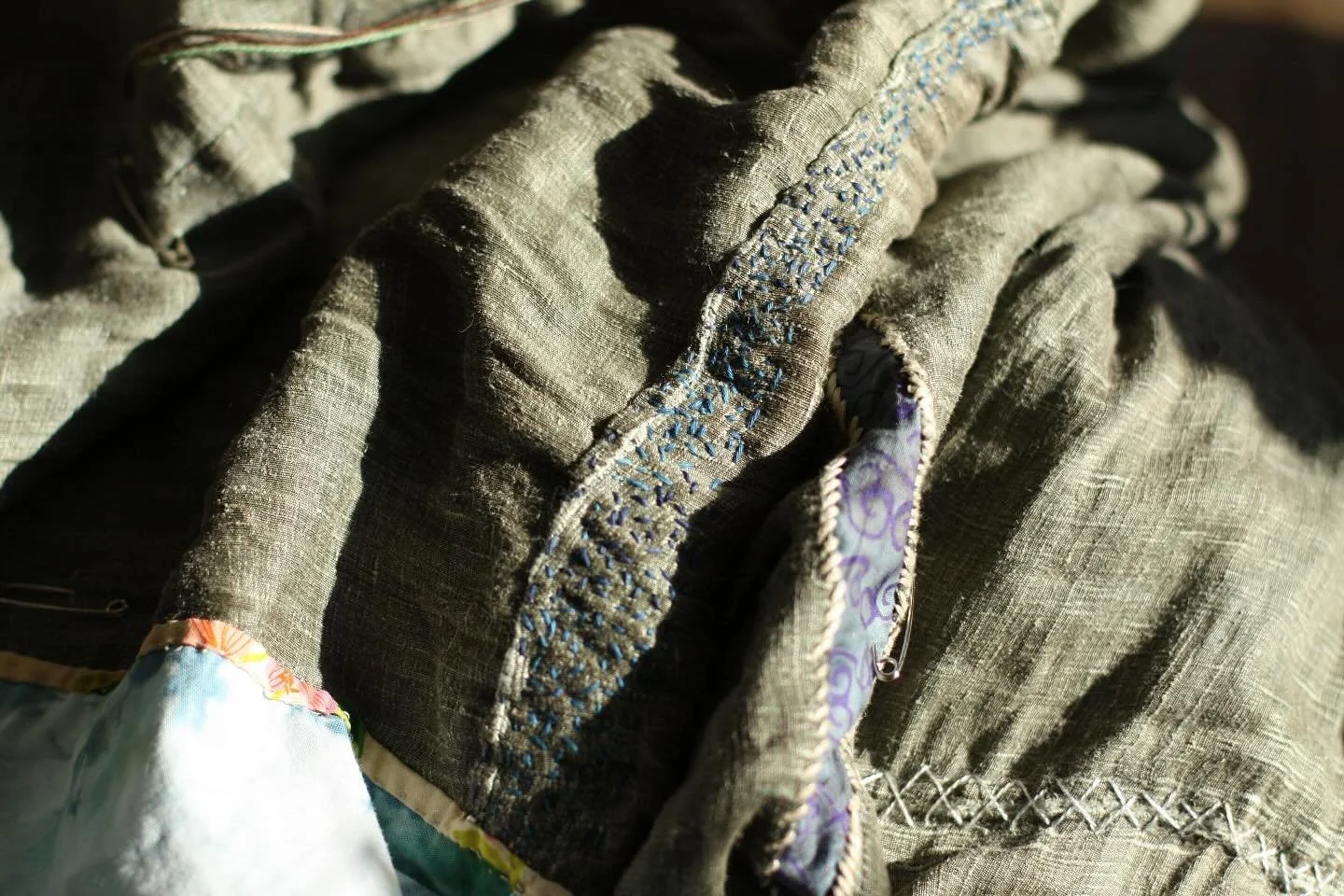 Seed stitch. 
#diaryquilt #visiblemending #stitch #mend #resist