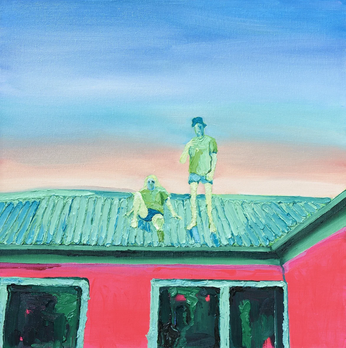   Roof Party  2015 Oil and Acrylic on Canvas  Photo: Henry Whitehead Imaging 