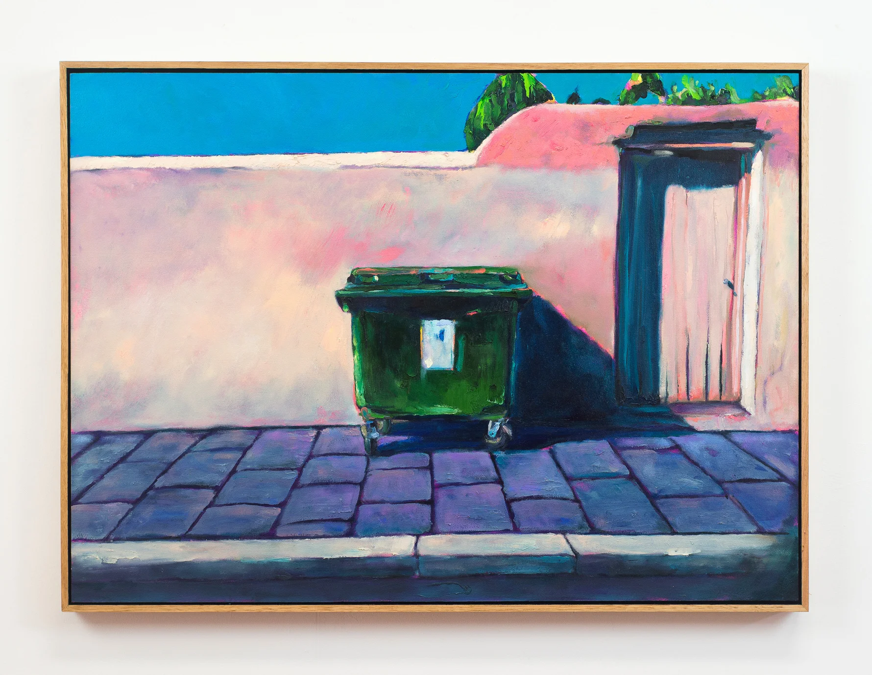 Bin Day 2018 Oil on Wood, 61 x 83 cm Photo: Ethan Blackburn