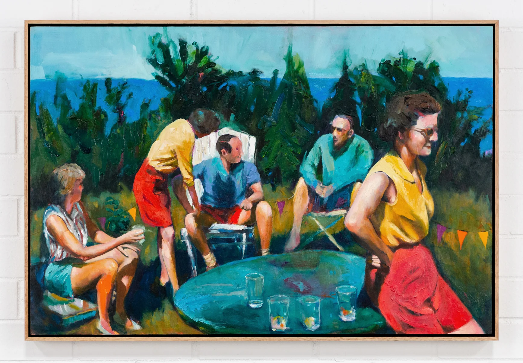 The Tableau 2019 Oil on Wood, 63 x 94 cm Photo: Sam Hodgson-Bertram