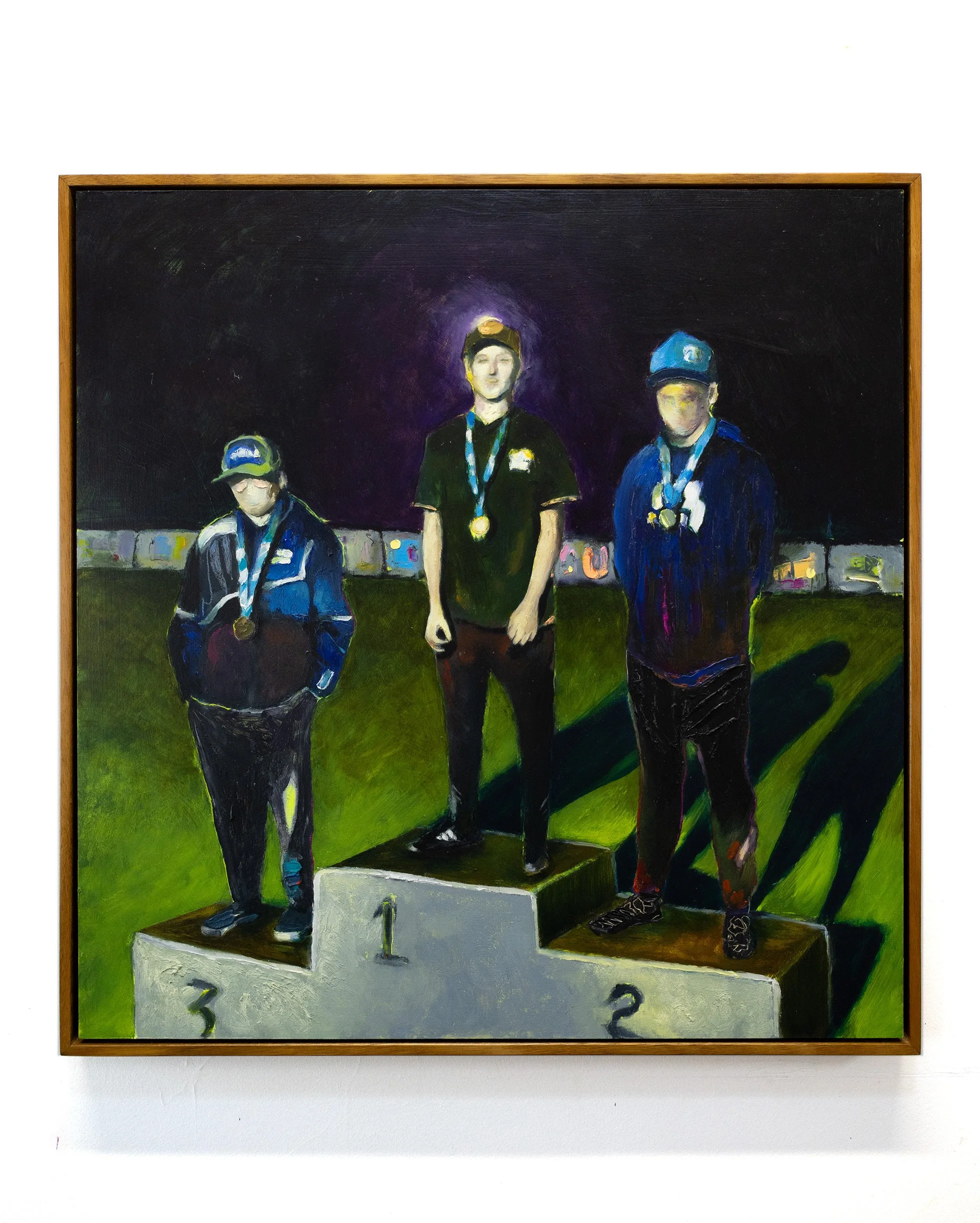 Clear the Runway 2022, oil on wood, 62.5 x 61 cm